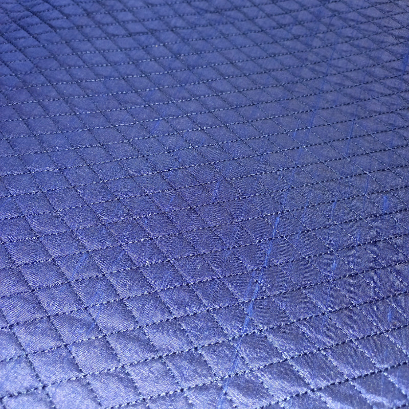 Royal Blue Raw Silk Embroidery Fabric.