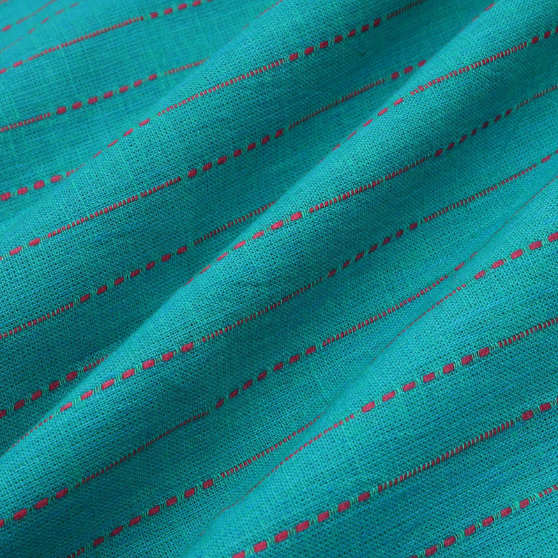 Tiffany Blue Cotton Fabric With Stripes