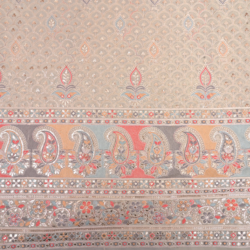 Old Lace White Georgette Fabric