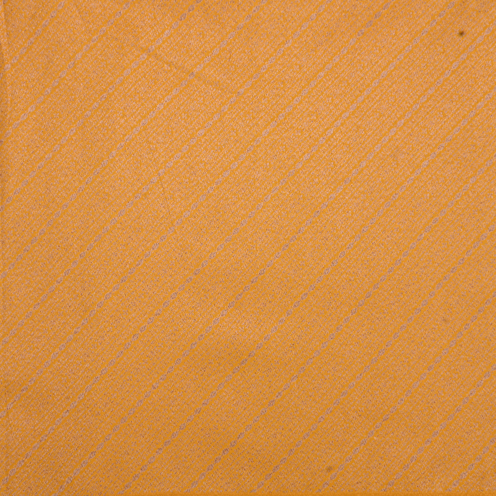 Amber Yellow Banarasi Fabric With Floral Weaving