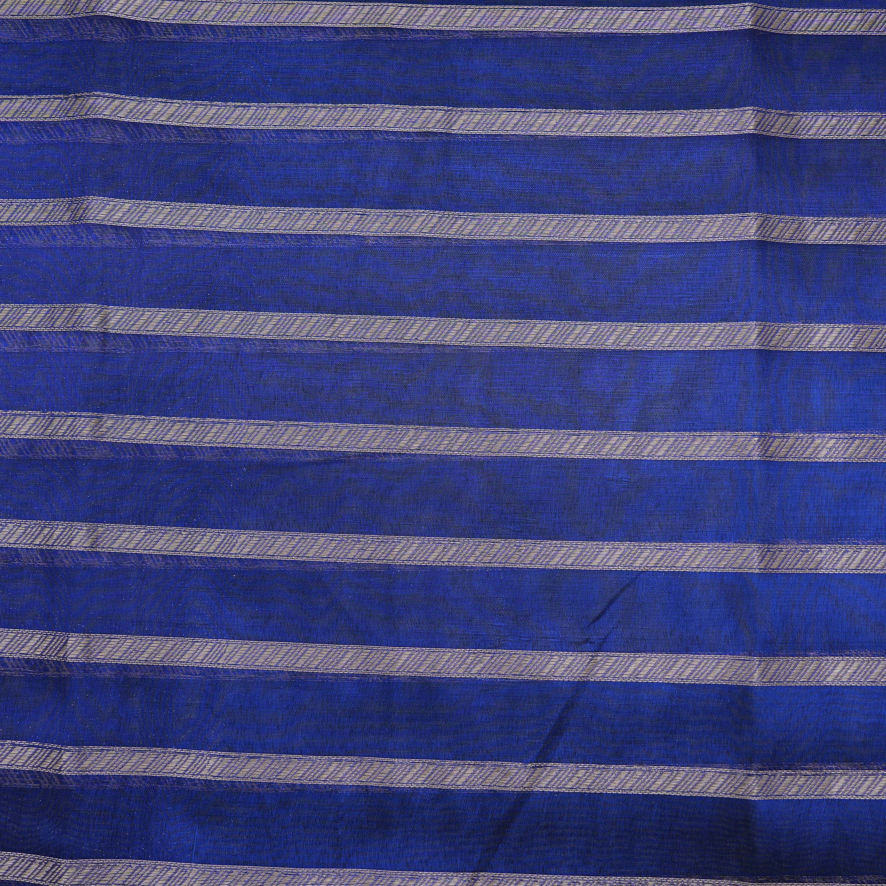 Twilight Blue Horizontal Stripes Tissue Fabric