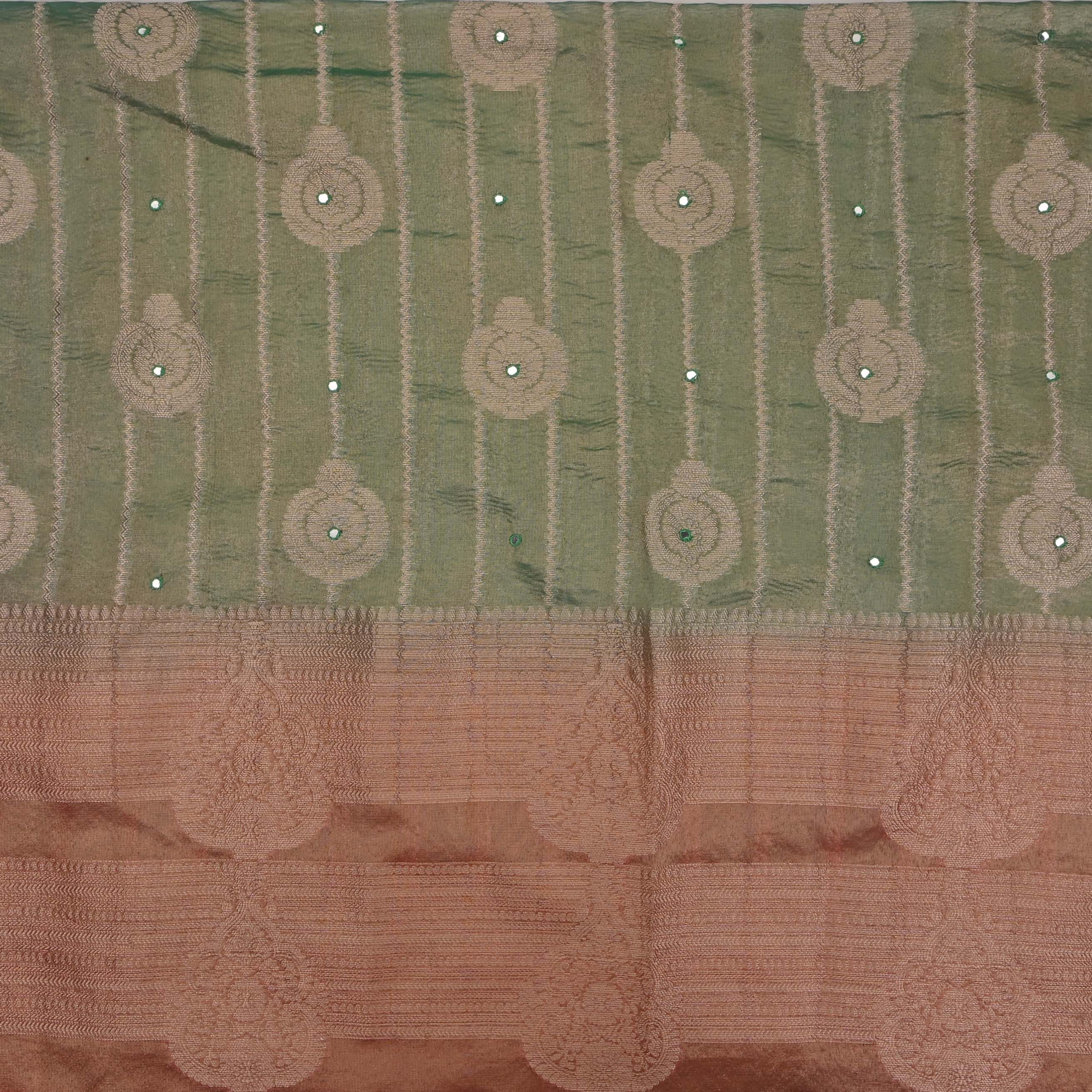Jade Green Kanjivaram Tissue Butta Fabric
