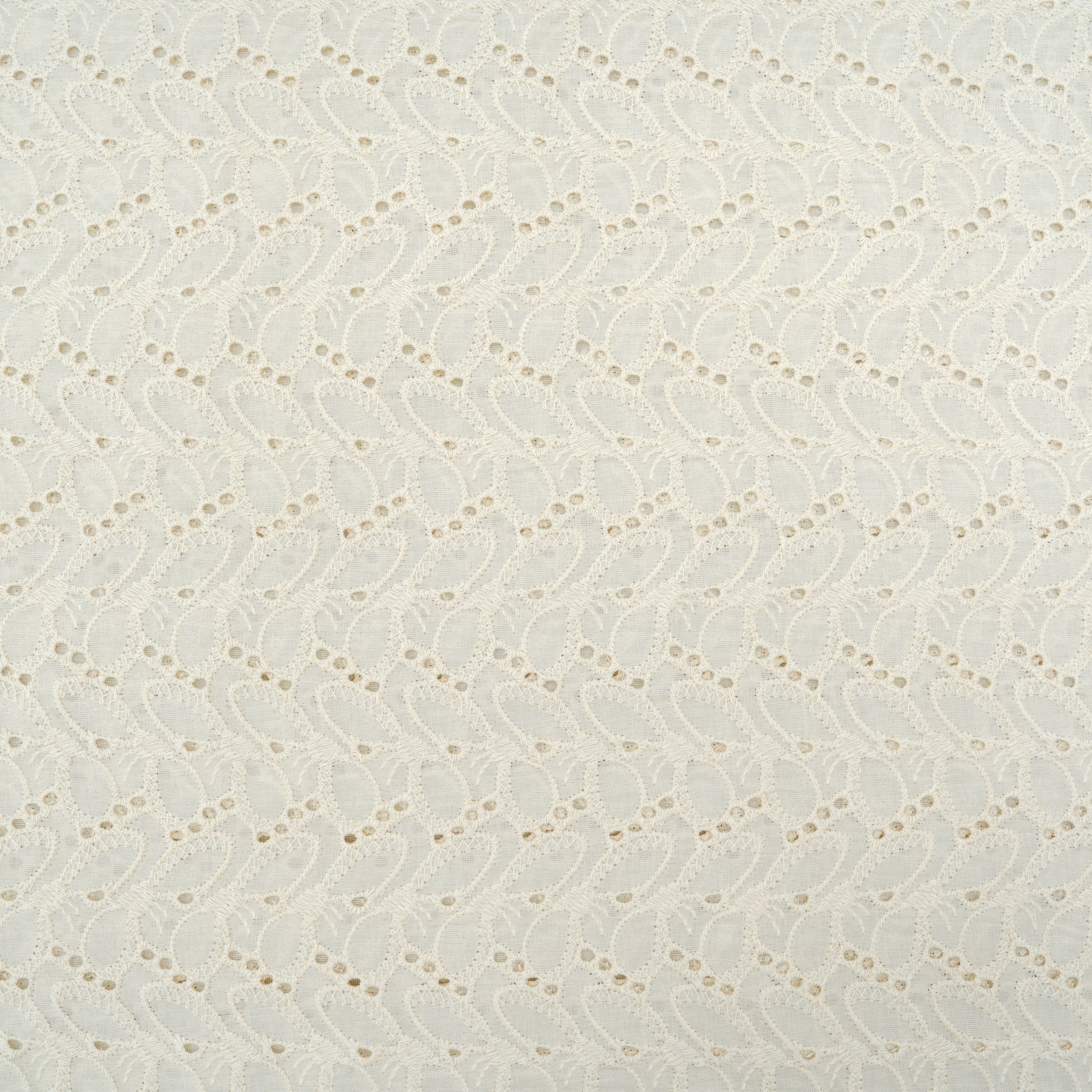 Pearl Bush White Pattern Threadwork Chanderi Fabric