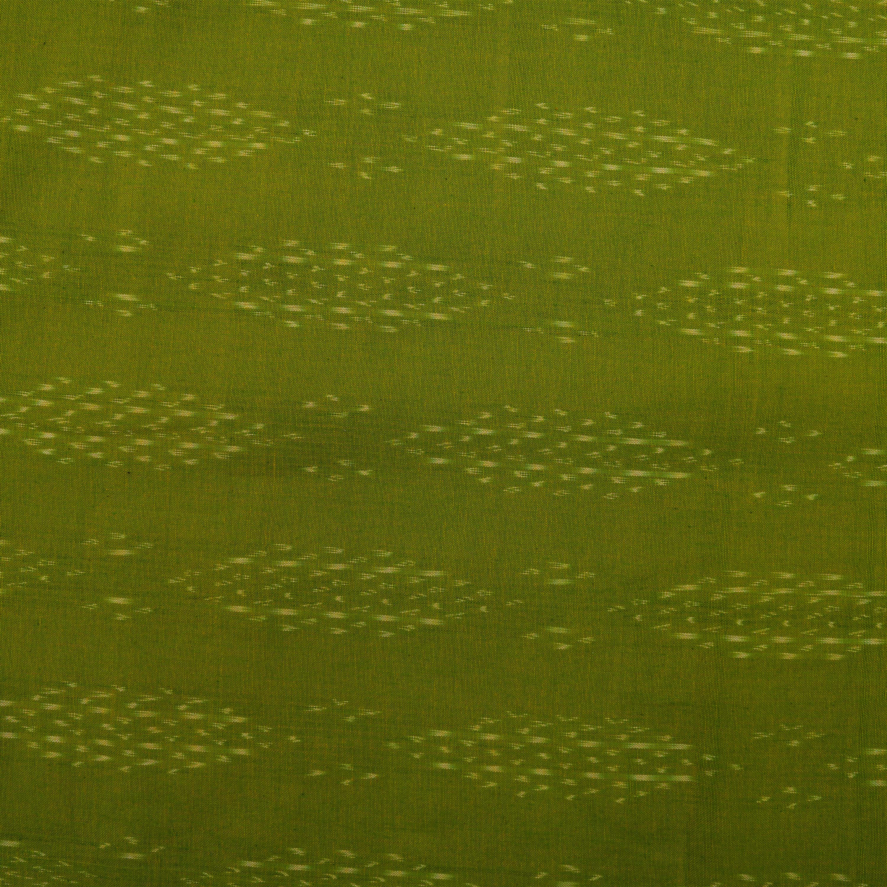 Dark Olive Ikat Pattern Cotton Fabric