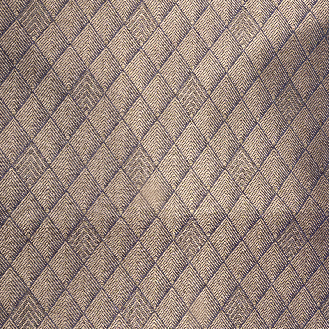 Dark Purple Jamawar Silk Fabric