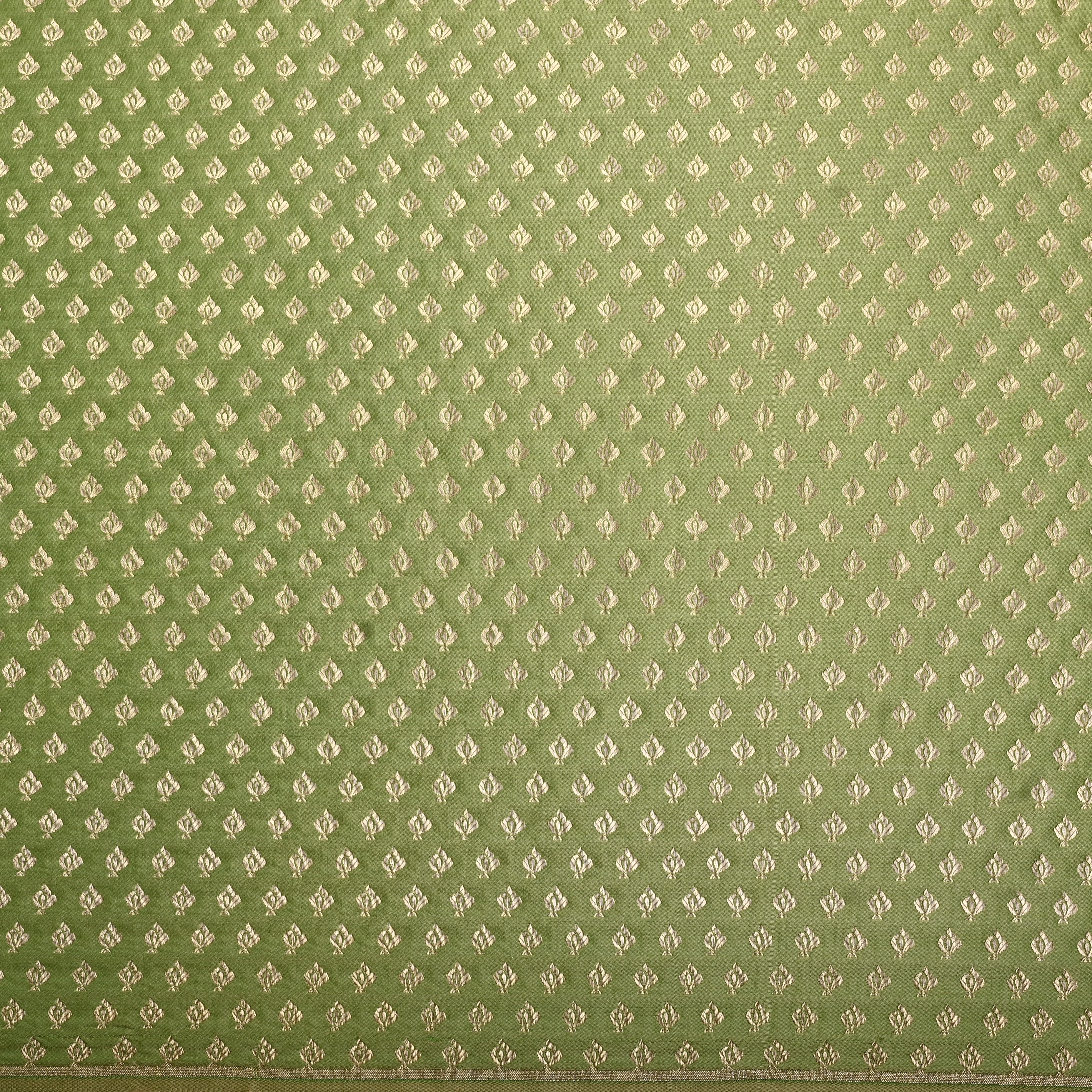 Pista Green Banarasi Fabric With Butti'S