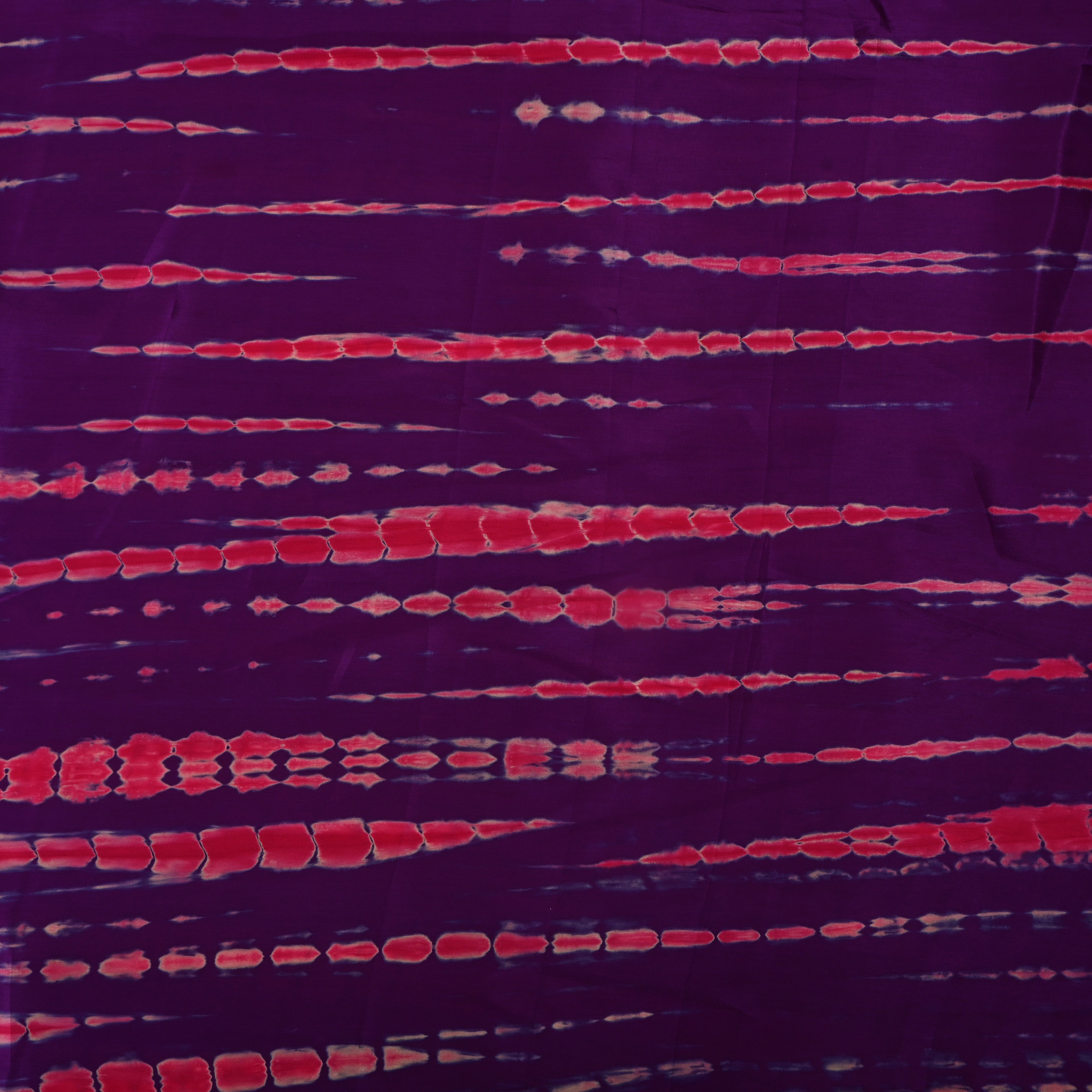 Violet Shibori Printed Satin Fabric