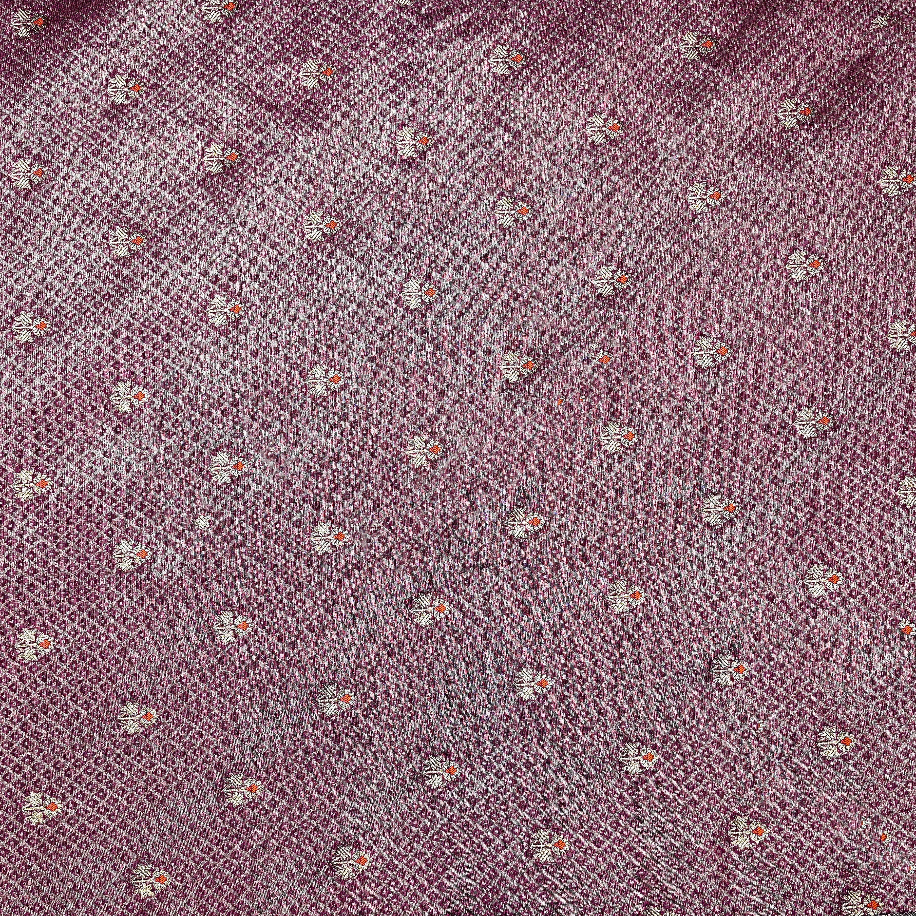 Plum Purple Banaras With Intricate Design