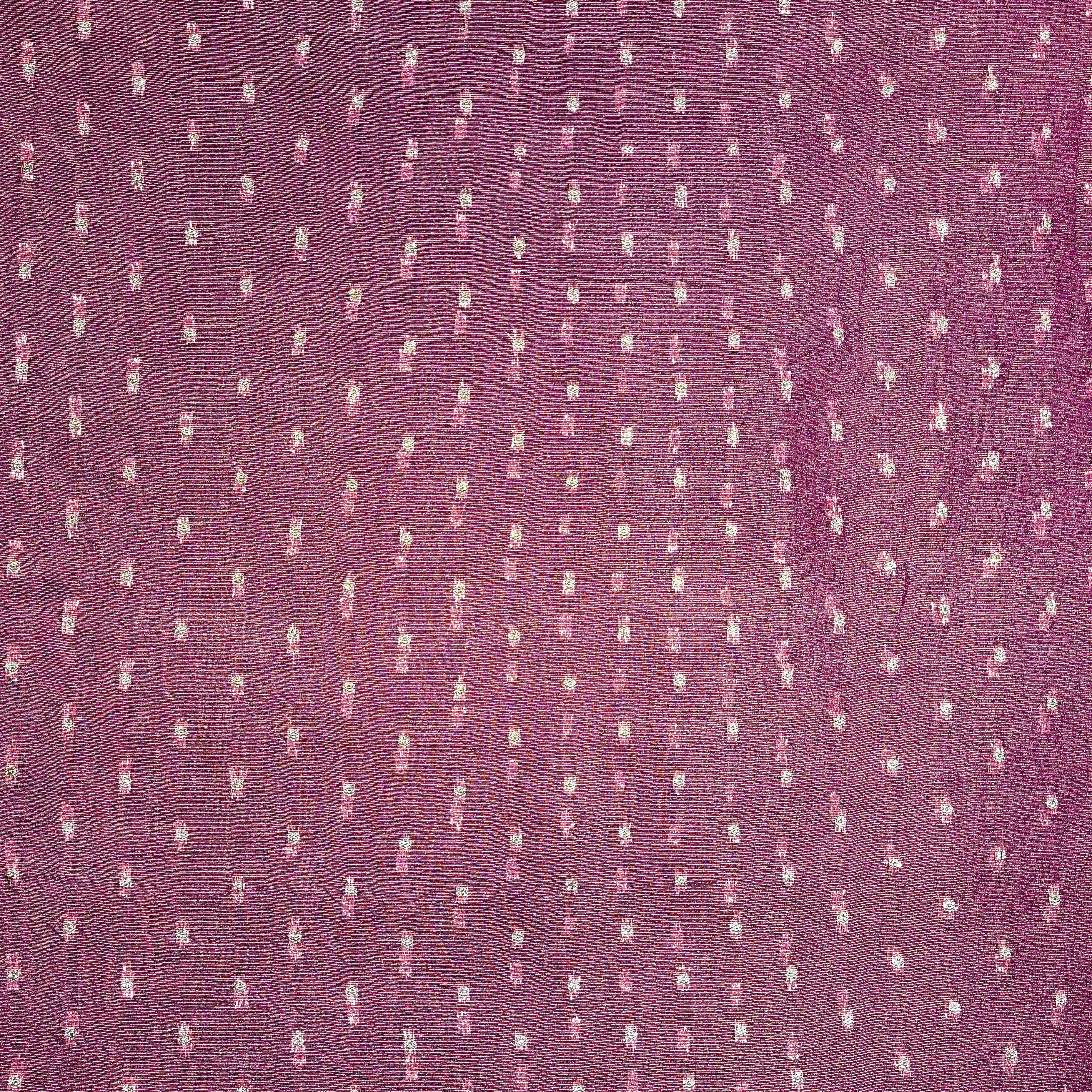 Onion Pink Banarasi Fabric