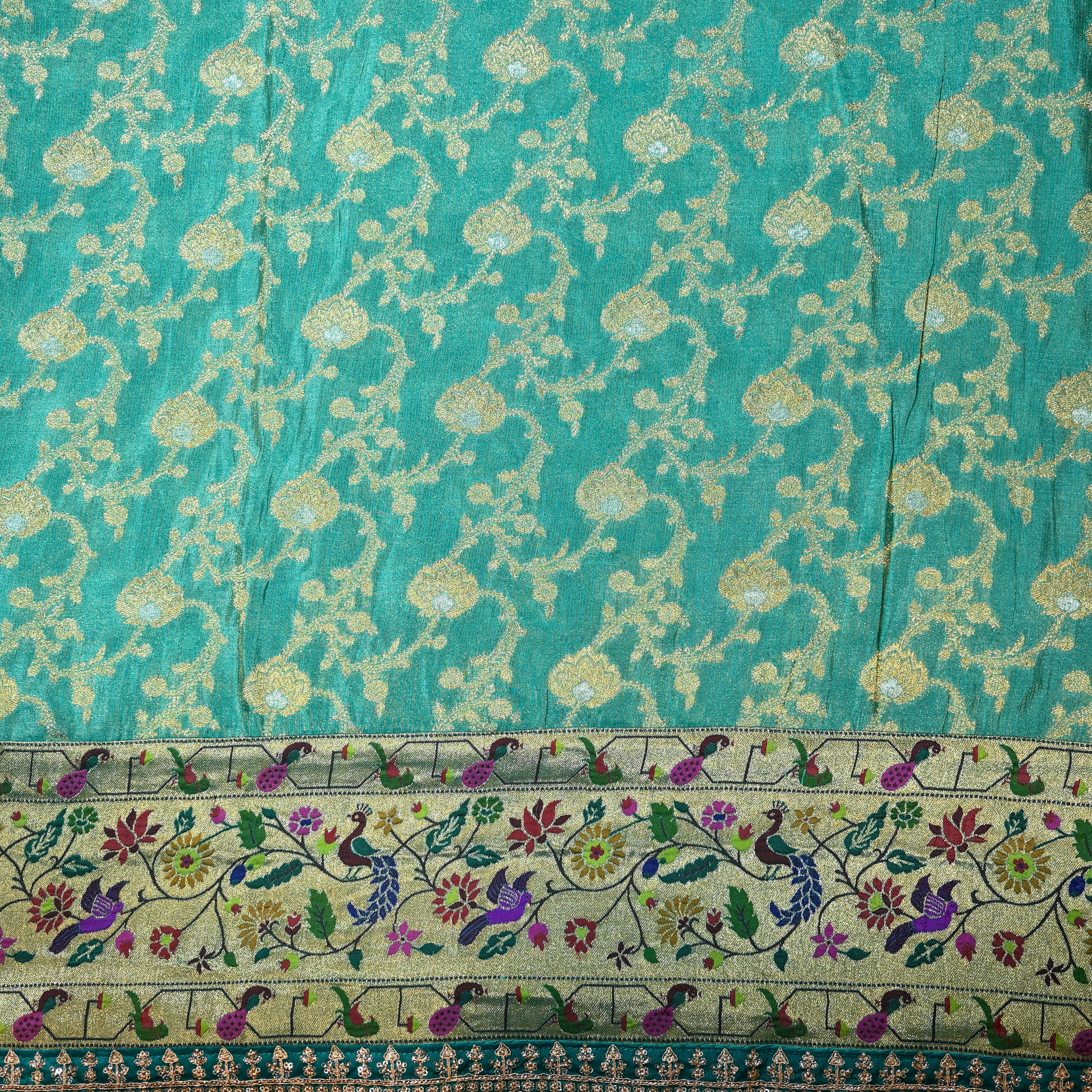 Bright Teal Tissue Fabric