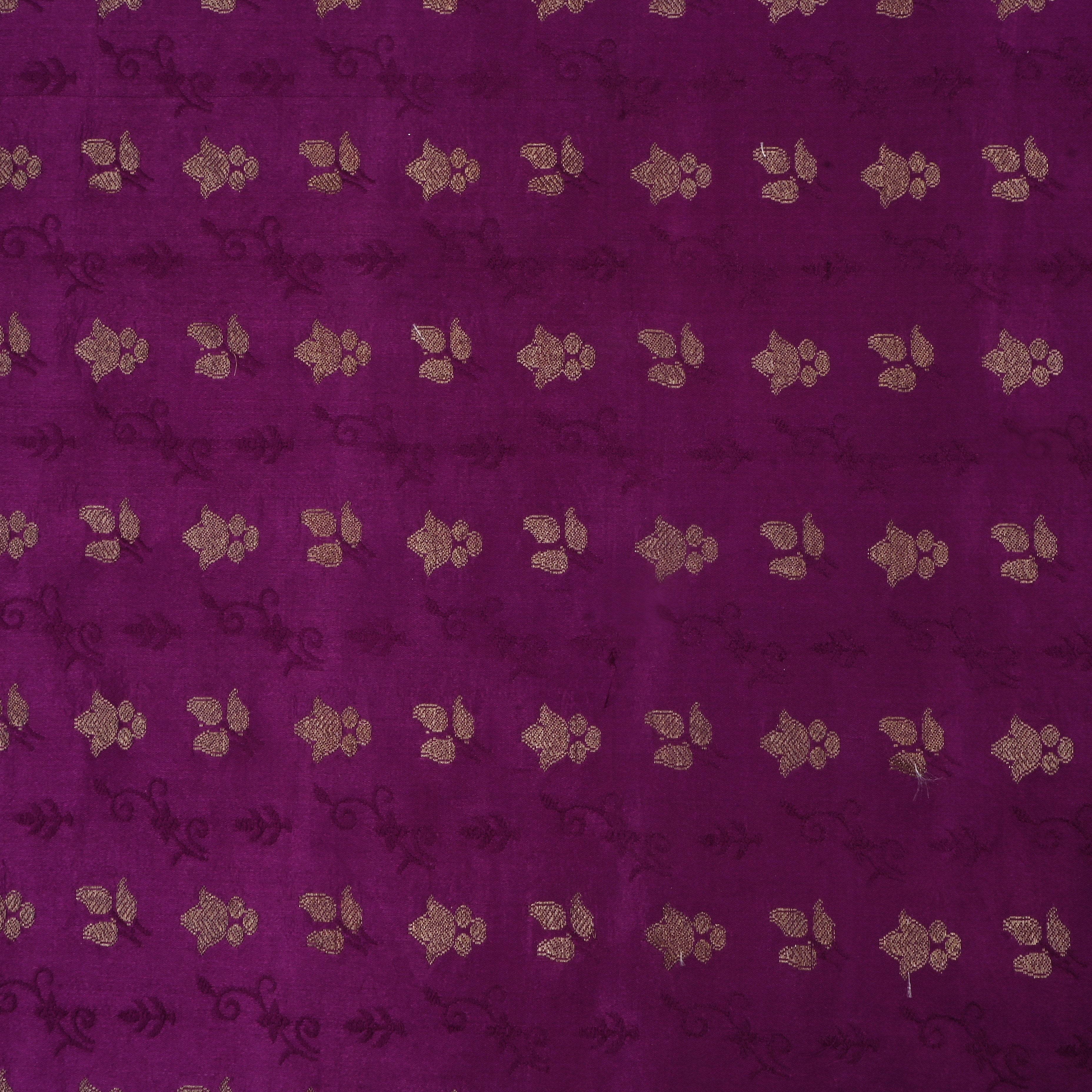 Purple Jamawar Silk Fabric With Buttis