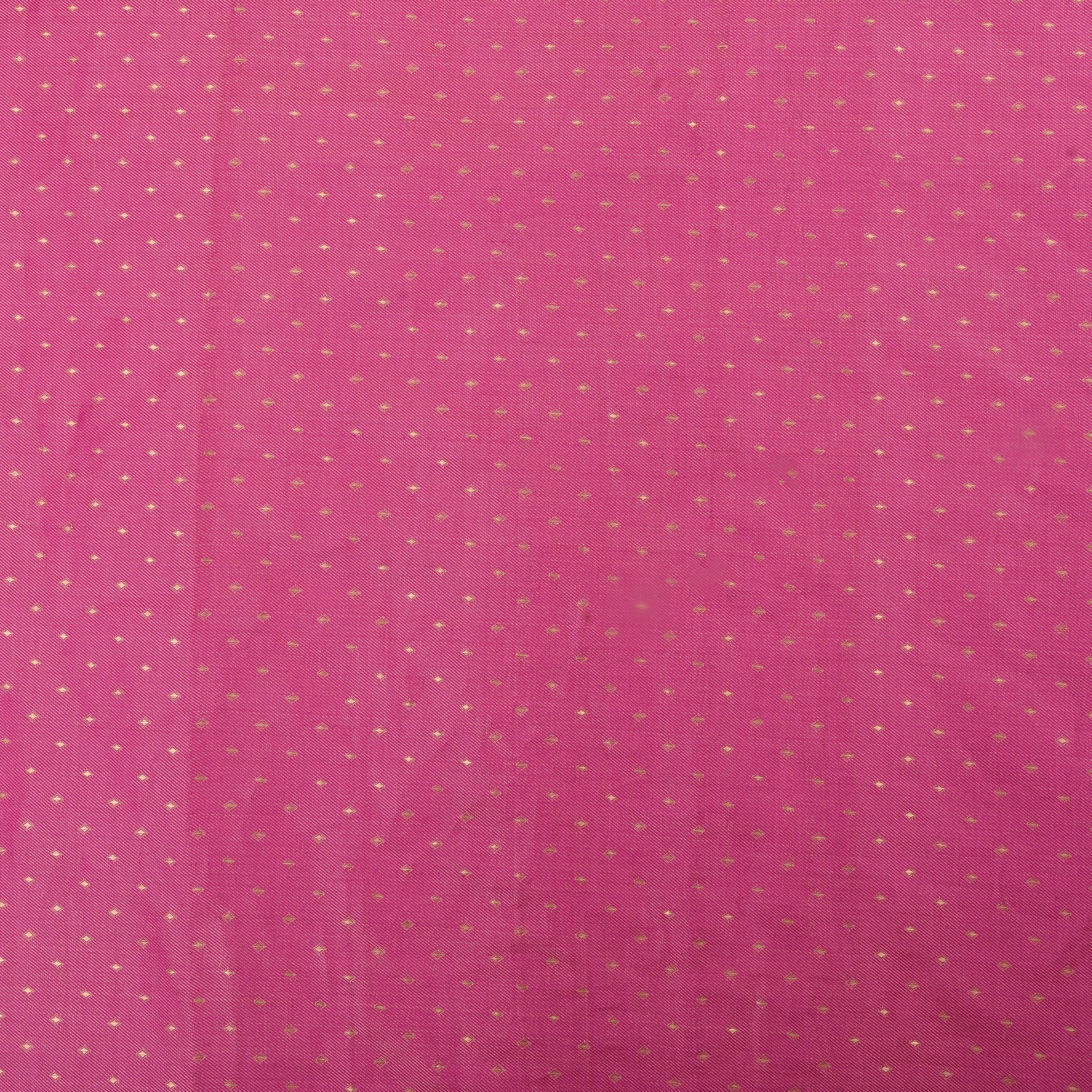 Raspberry Pink Jamawar Tissue Fabric With Dotted Pattern