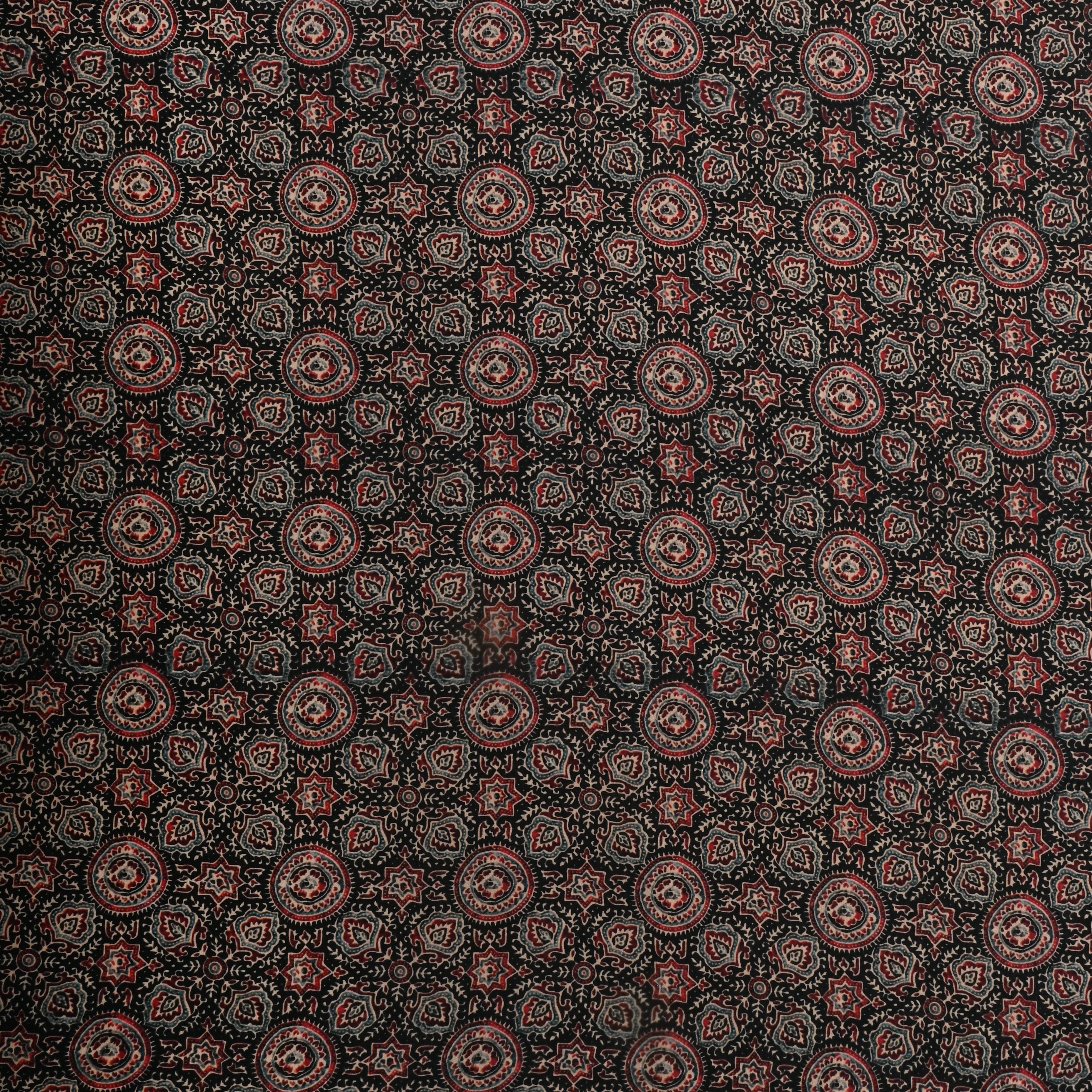 Black Silk Printed Fabric