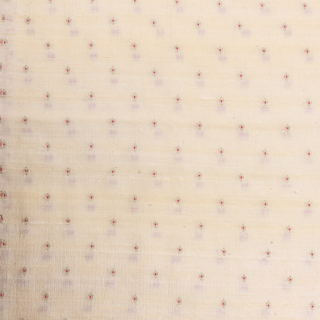 Buttercream Jamawar Dupion Weaved Fabric