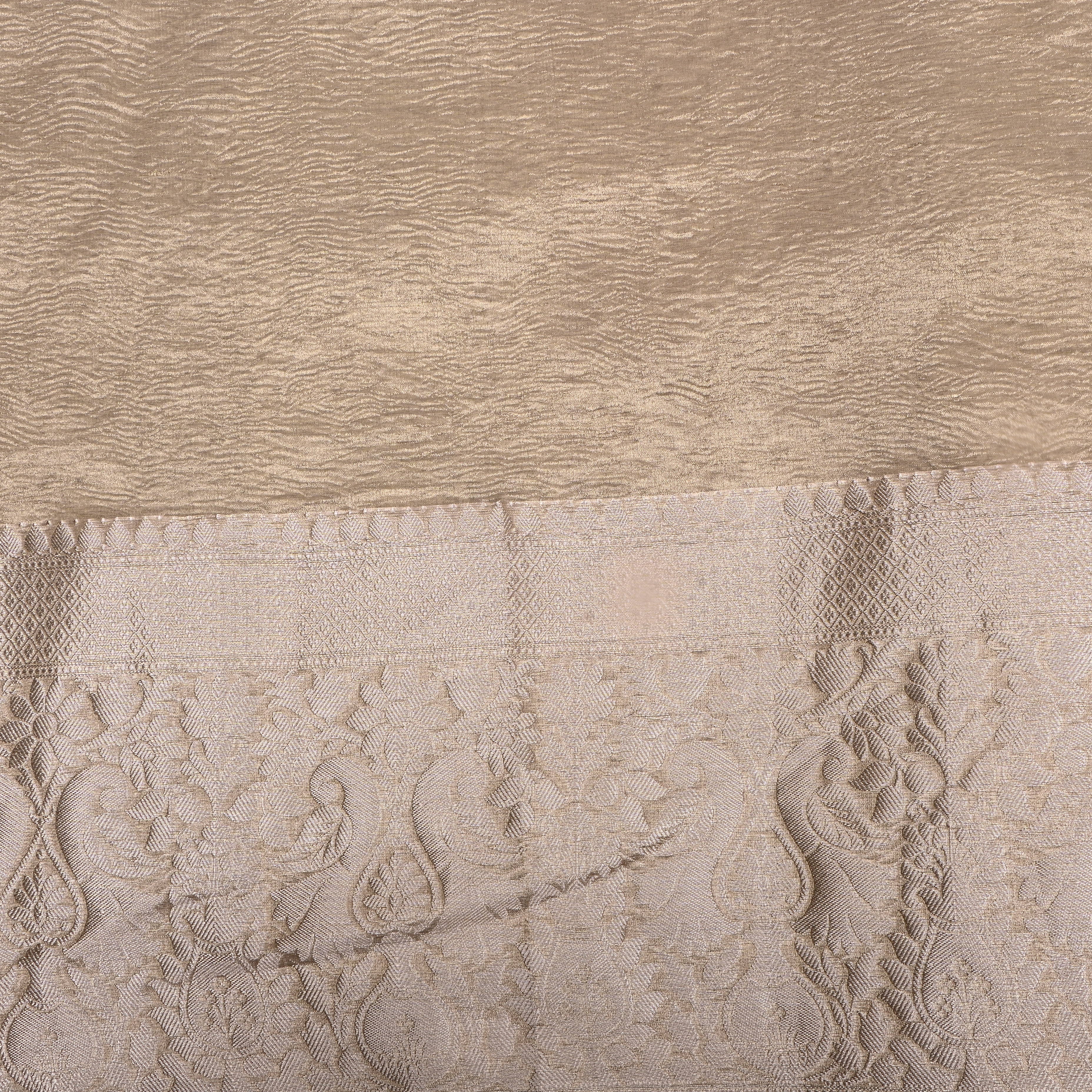 Golden Zari Woven Tissue Fabric