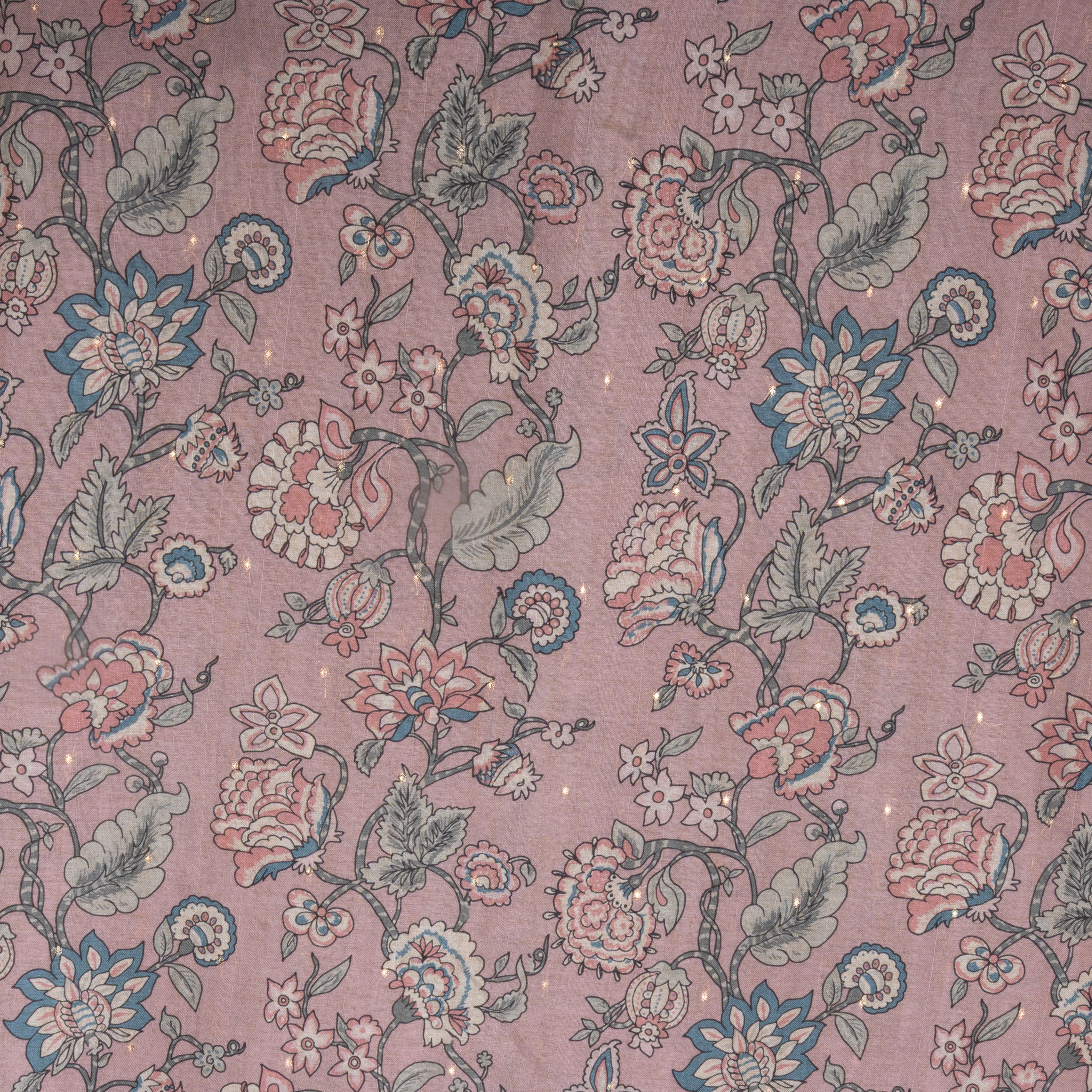 Soft Pink Digital Printed Tussar Fabric