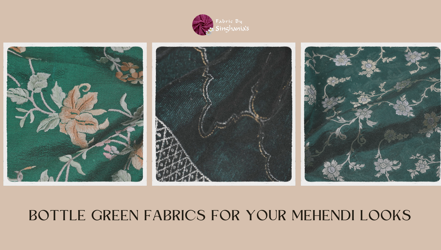 Bottle Green Fabrics for your Mehendi Looks