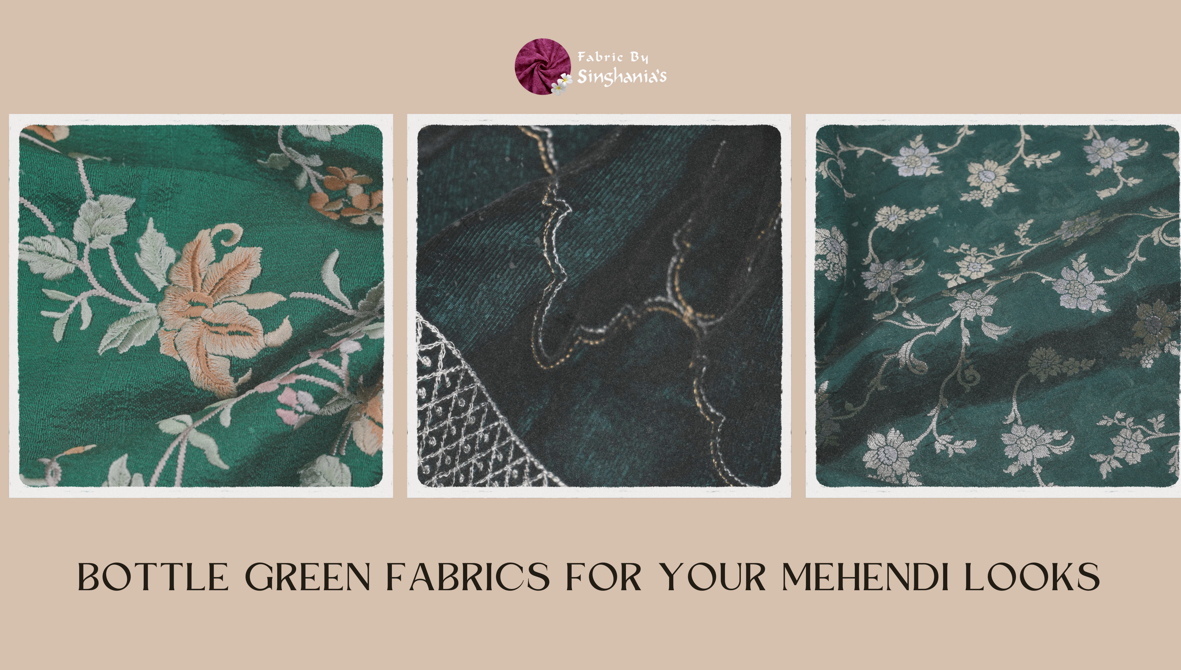 Bottle Green Fabrics for your Mehendi Looks