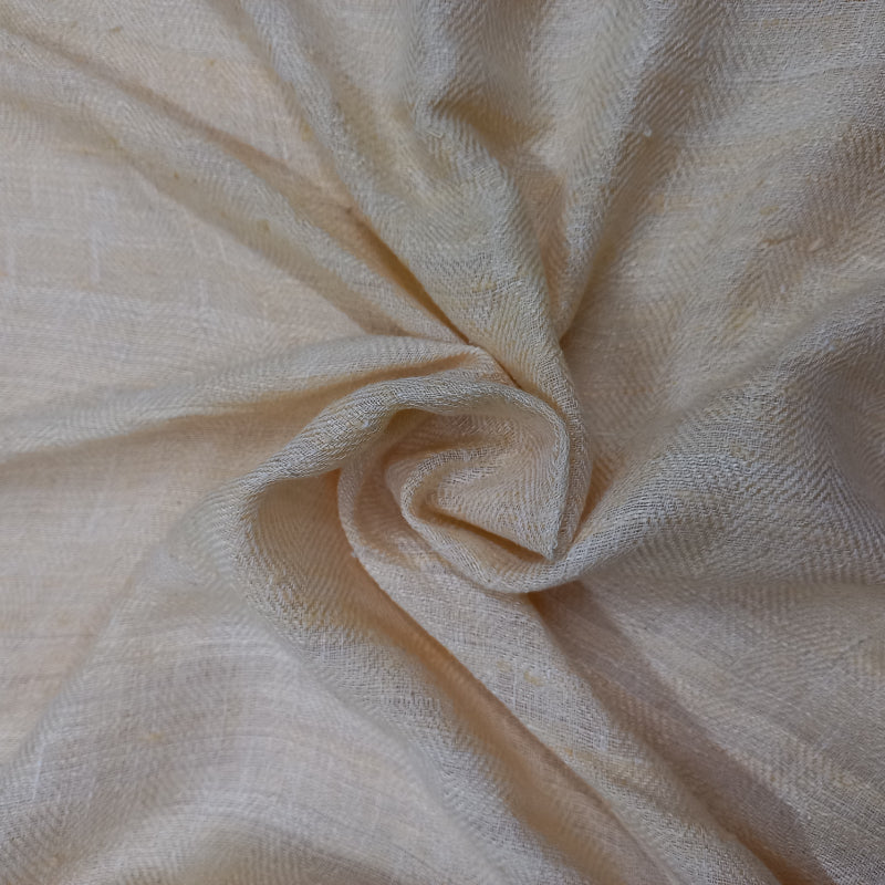Light Cream Double Matka Plain Fabric