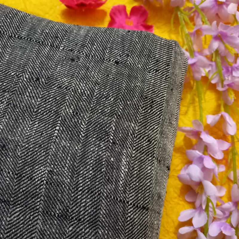 Shadow Grey Matka Silk Fabric