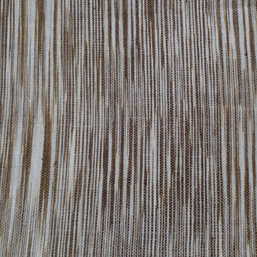 Brown And White Plain Matka Handloom Fabric