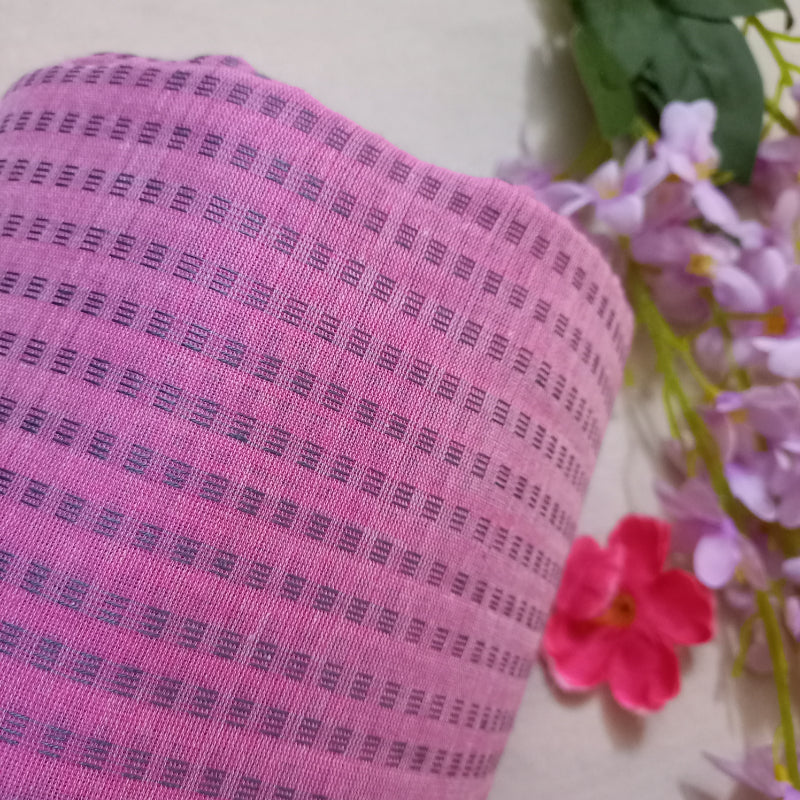 Lilac Purple Textured Cotton Fabric