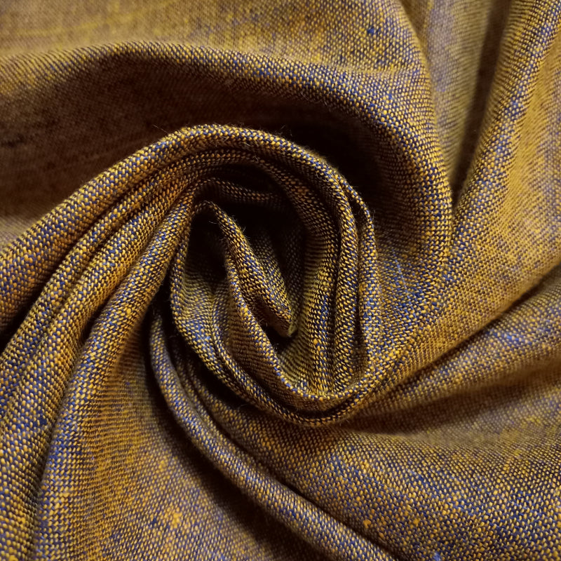 Russet Brown Linen Fabric