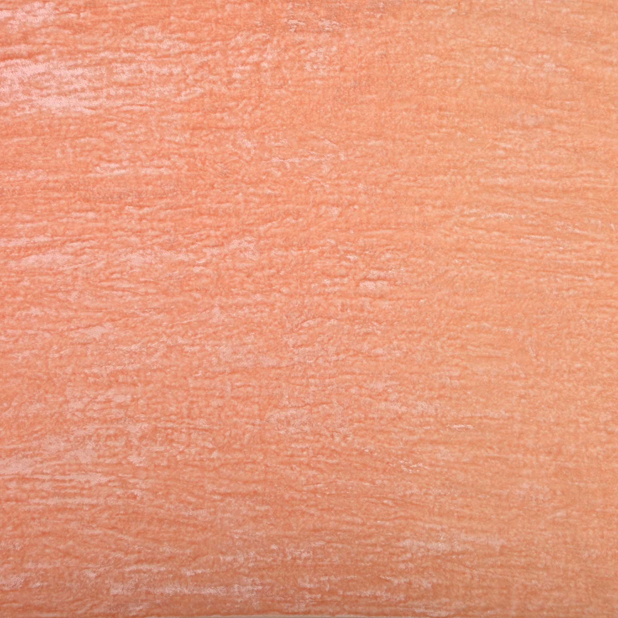 Creamy Peach Plain Velvet Fabric