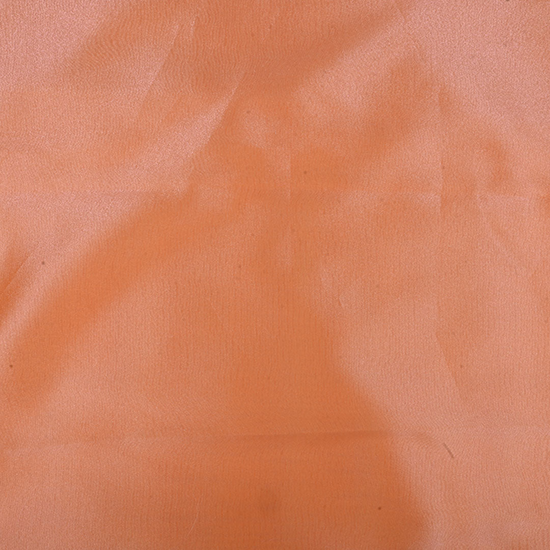 Salmon Peach Plain Shimmer Tissue Fabric