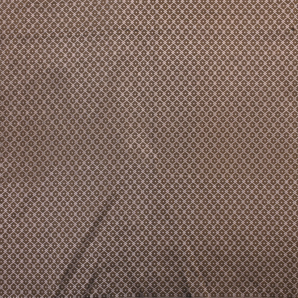 Deep Brown Banarasi Fabric With Geometric Weaving