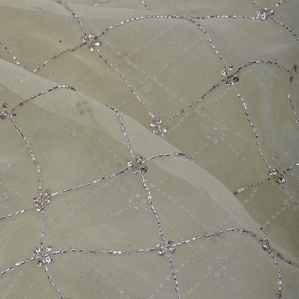 Dove White Organza Fabric