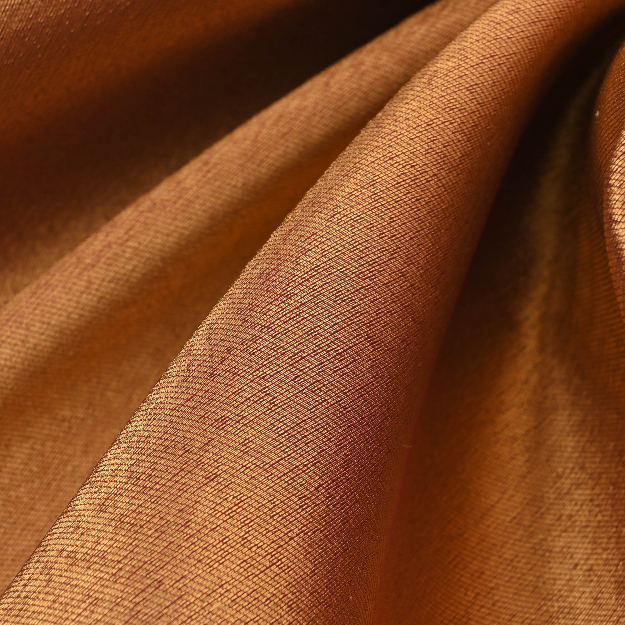 Fawn Gold Plain Tissue Fabric