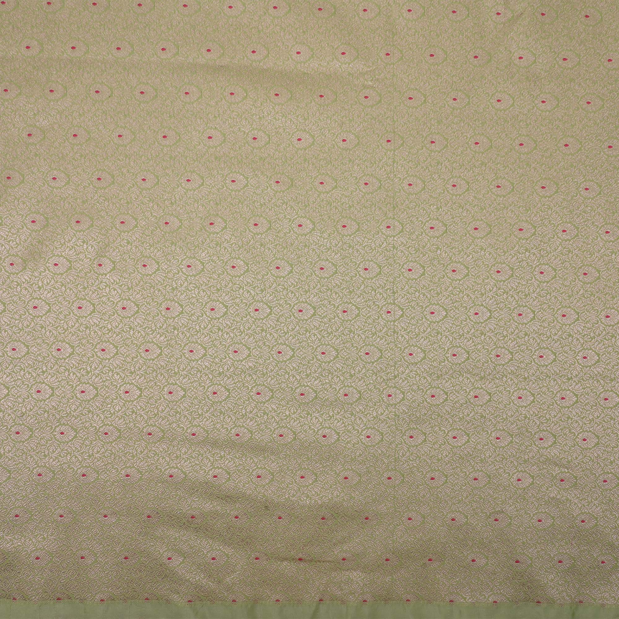Tea Green Meenakari Banarasi Fabric