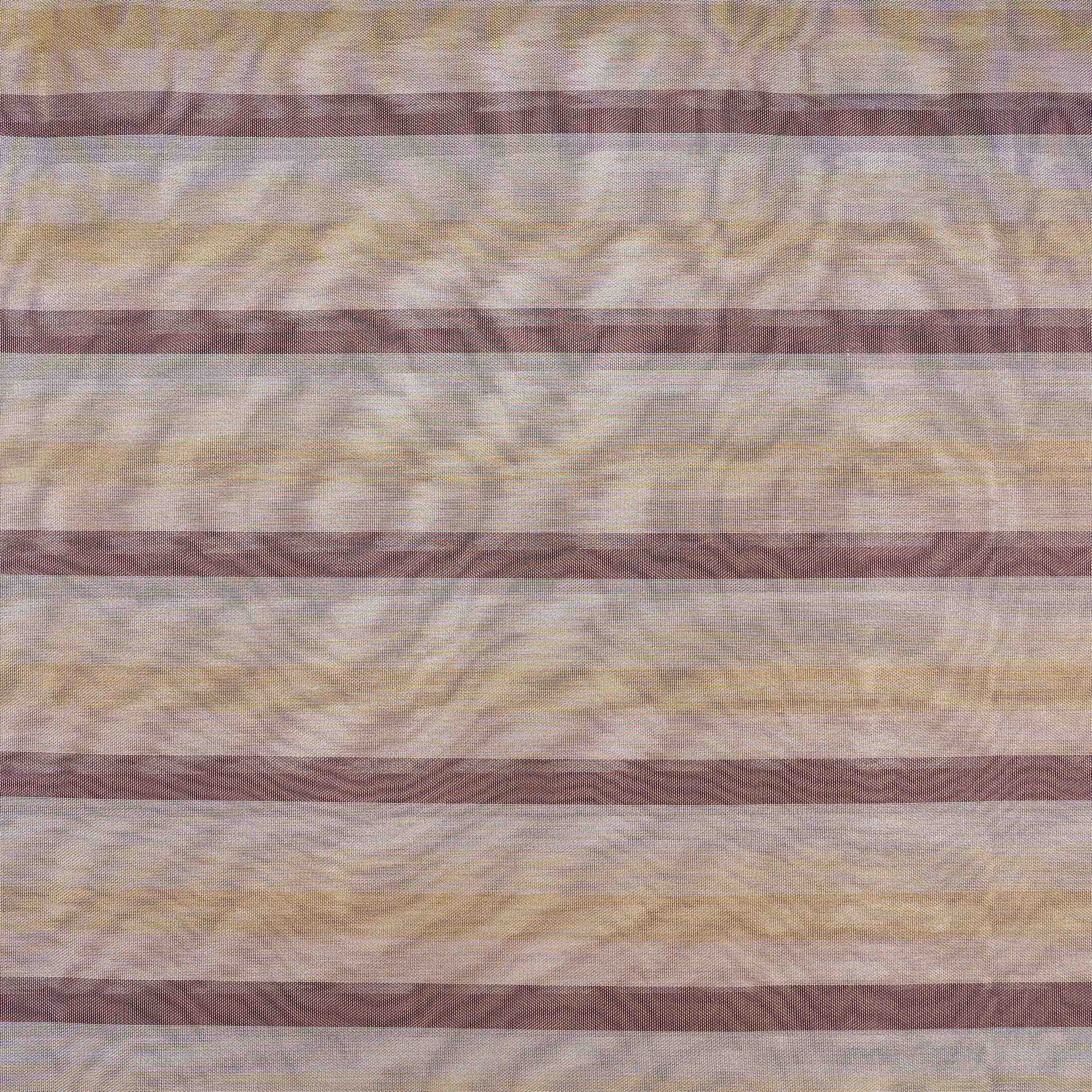 Alabaster White Striped Tissue Fabric