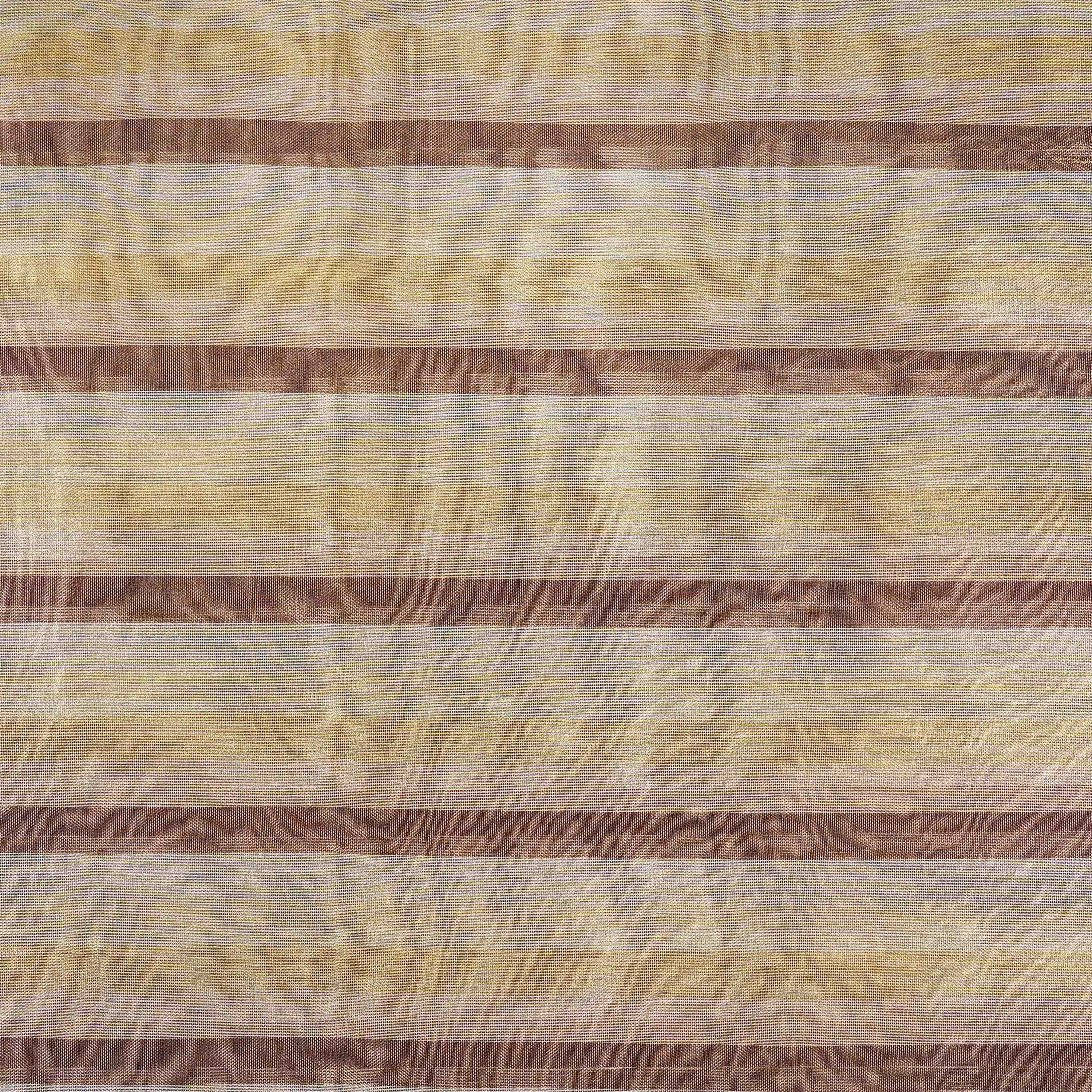 Smoked White Striped Tissue Fabric
