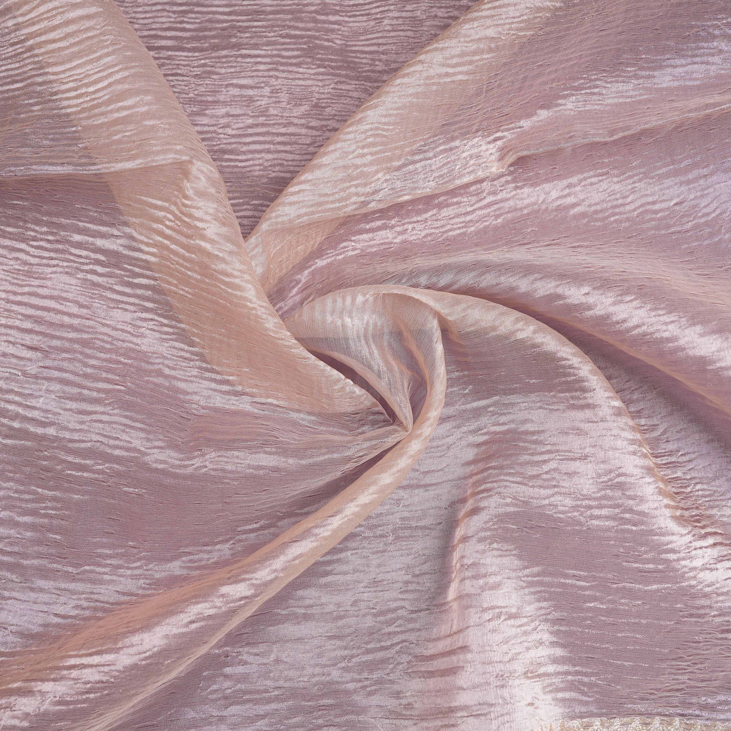 Mauve Purple Crushed Banarasi Tissue