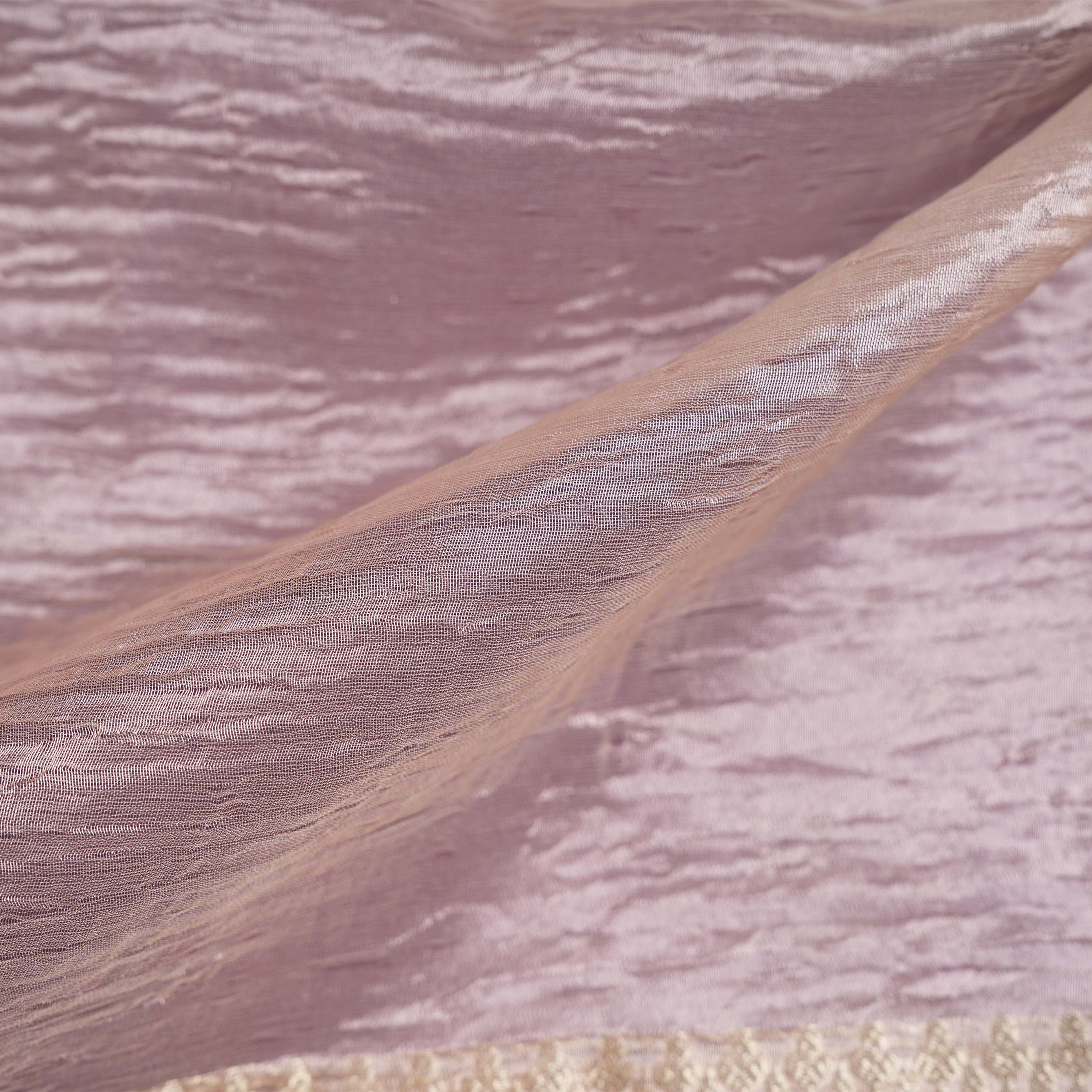 Cream Crushed Banarasi Tissue