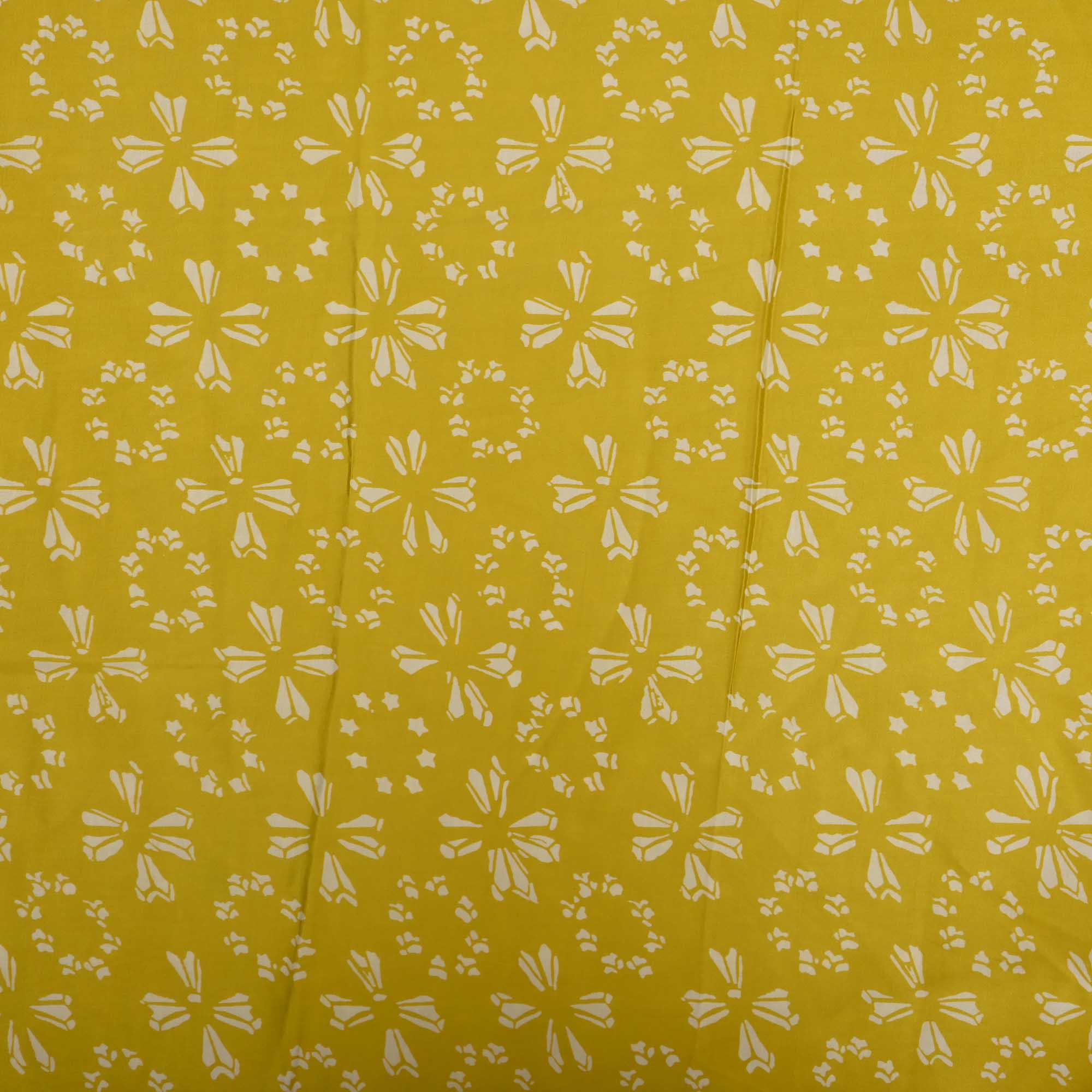 Pear Green Printed Satin Fabric
