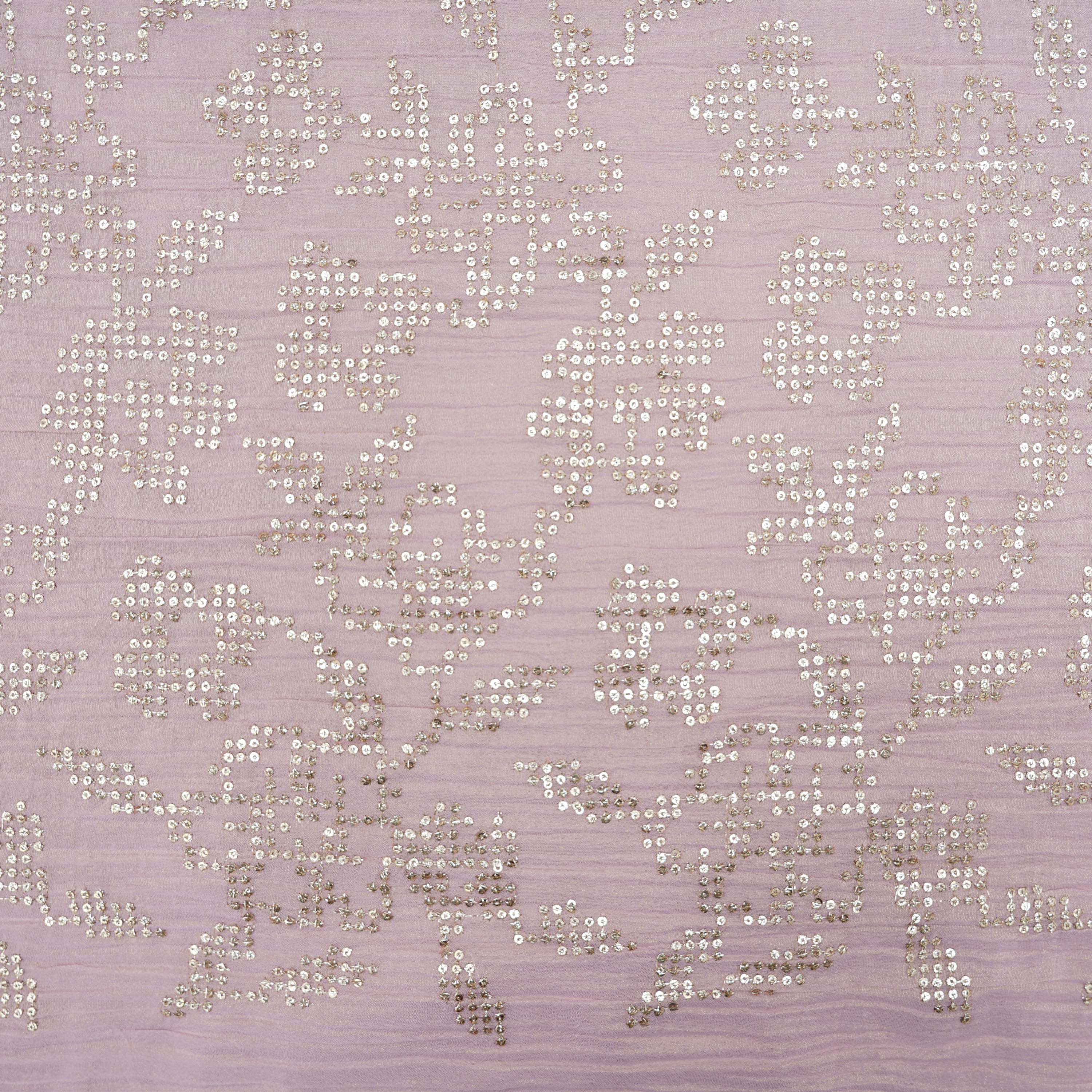 Martini Pink Floral Embellishment Tissue Fabric