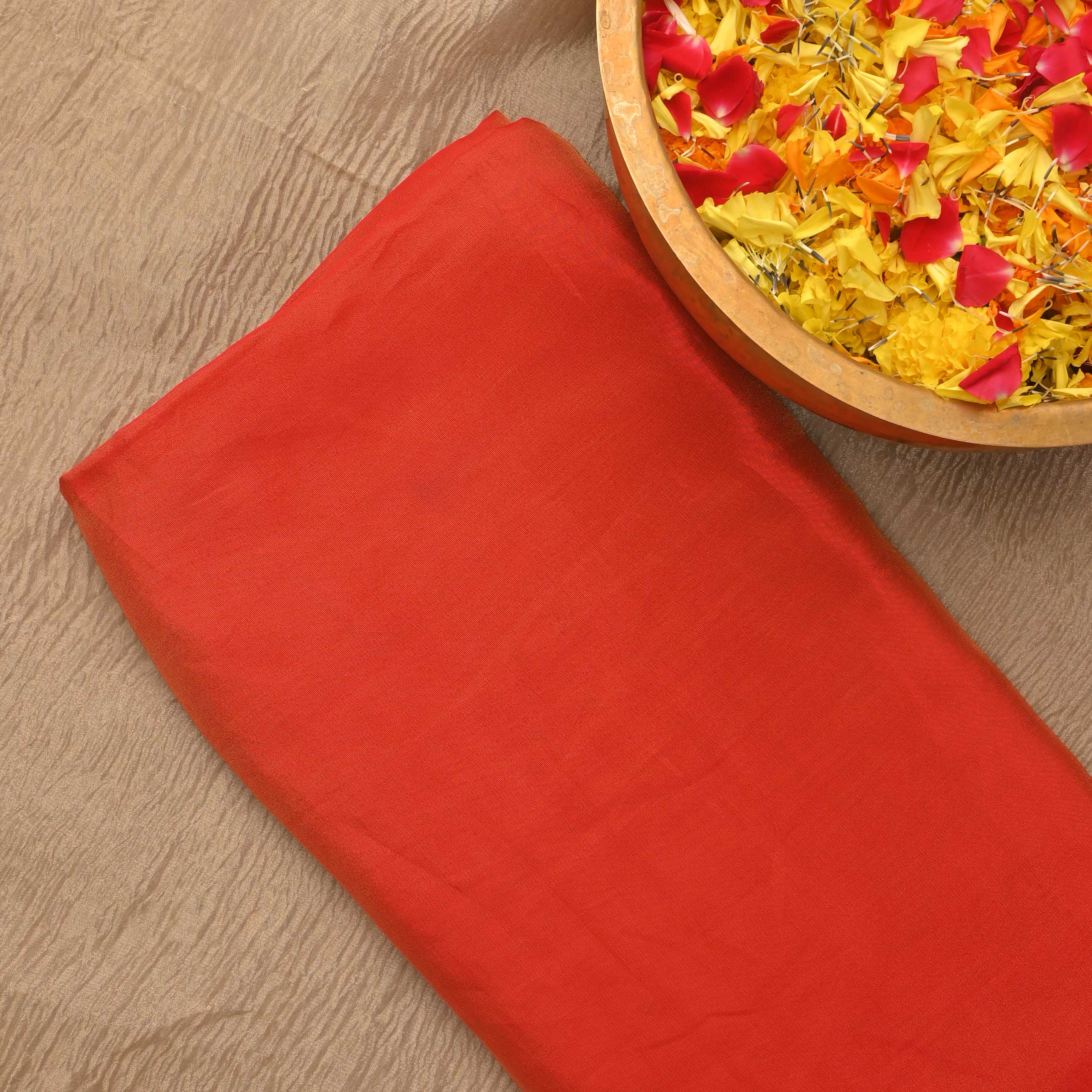 Jasper Red Two-Tone Tissue Fabric