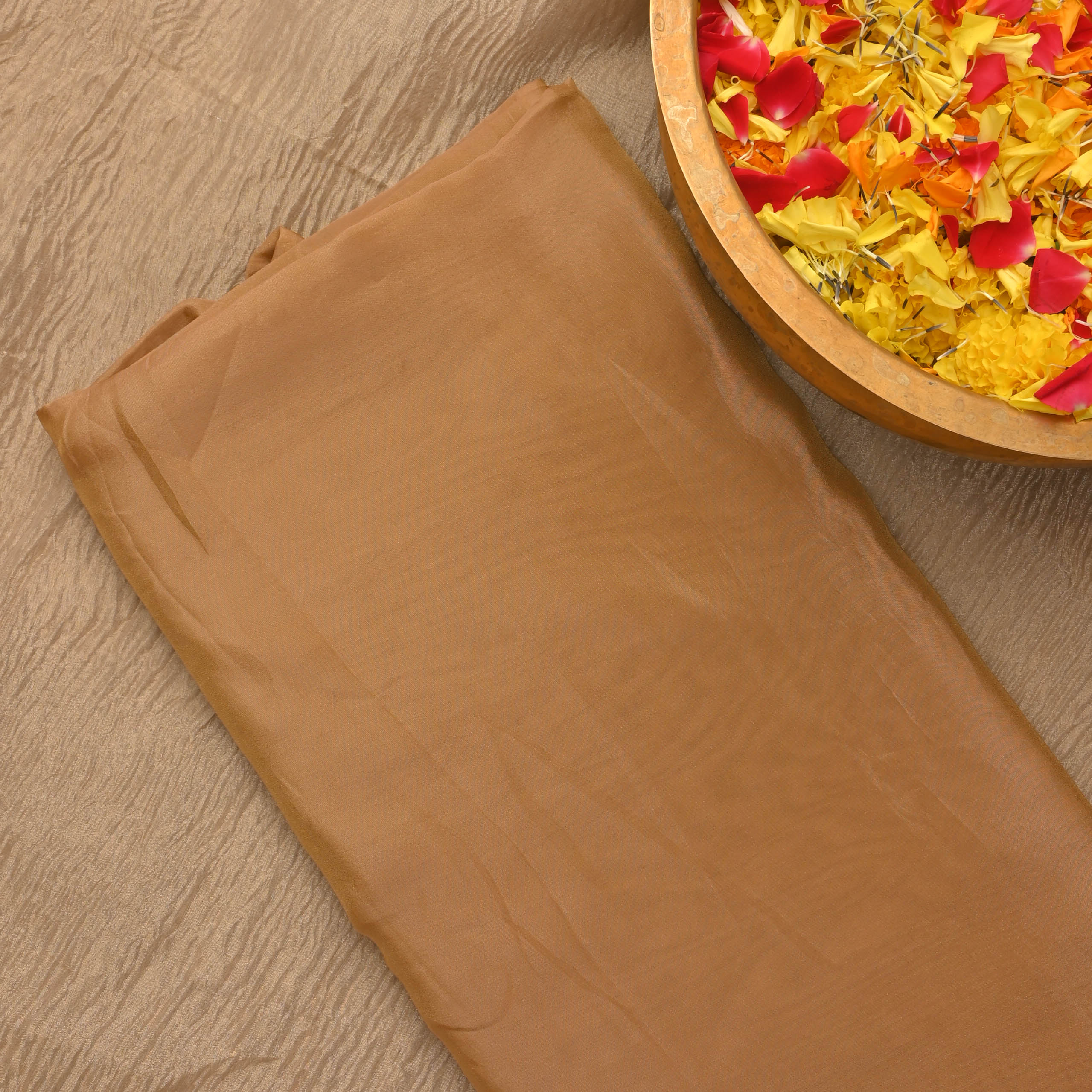 Fawn Gold Two-Tone Tissue Fabric