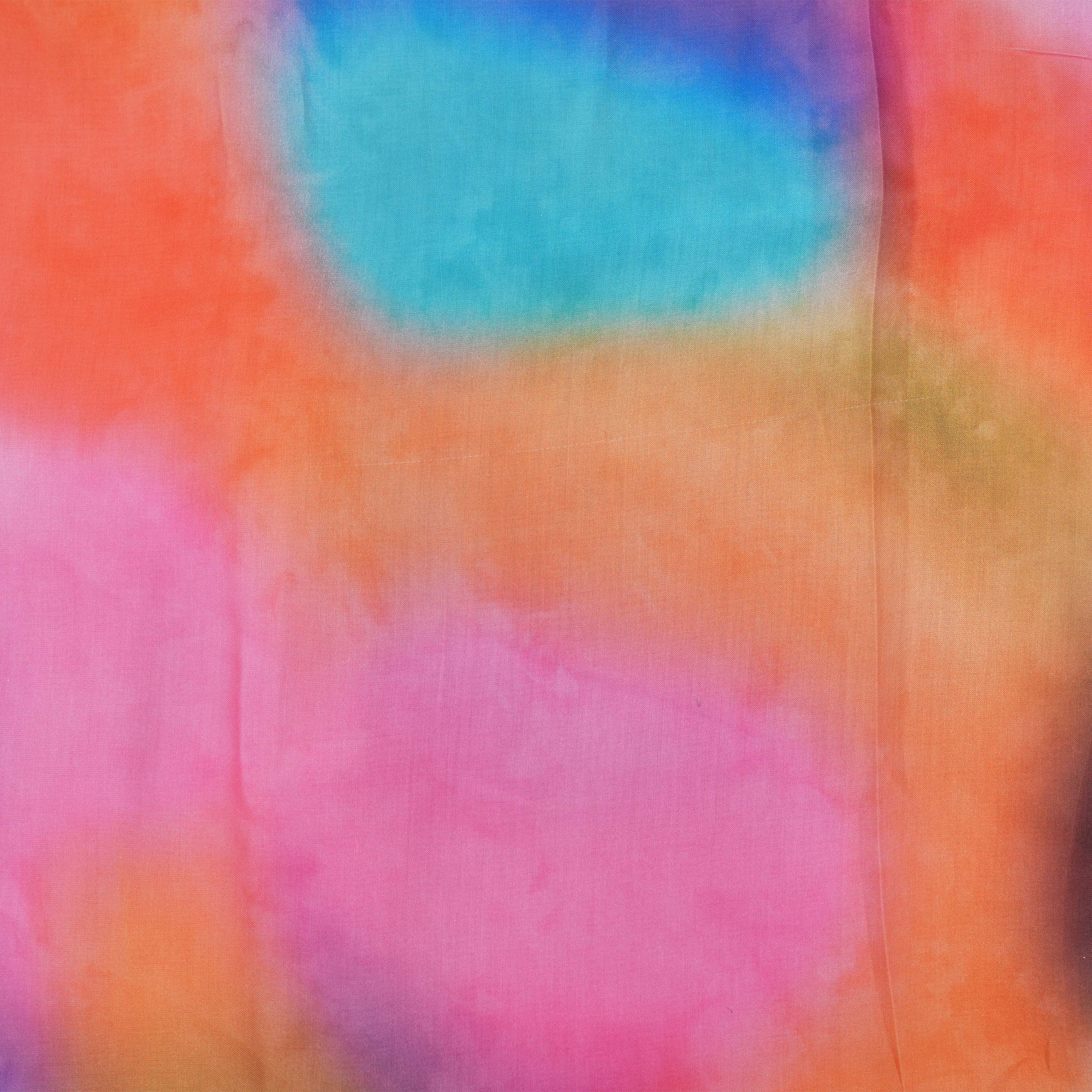 Multi Toned Gradient Moonga Silk Fabric