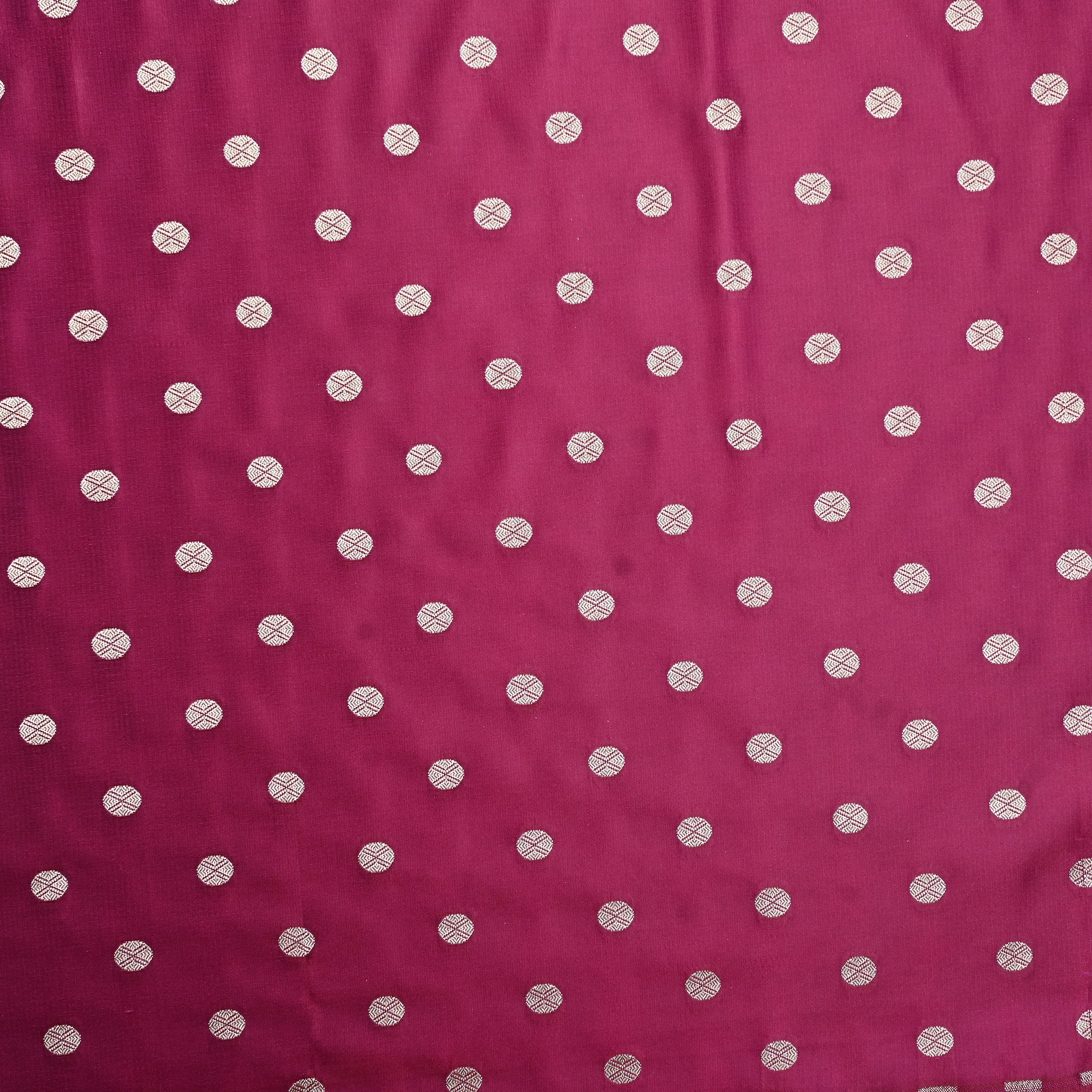 Burgundy Banaras Soft Silk Fabric