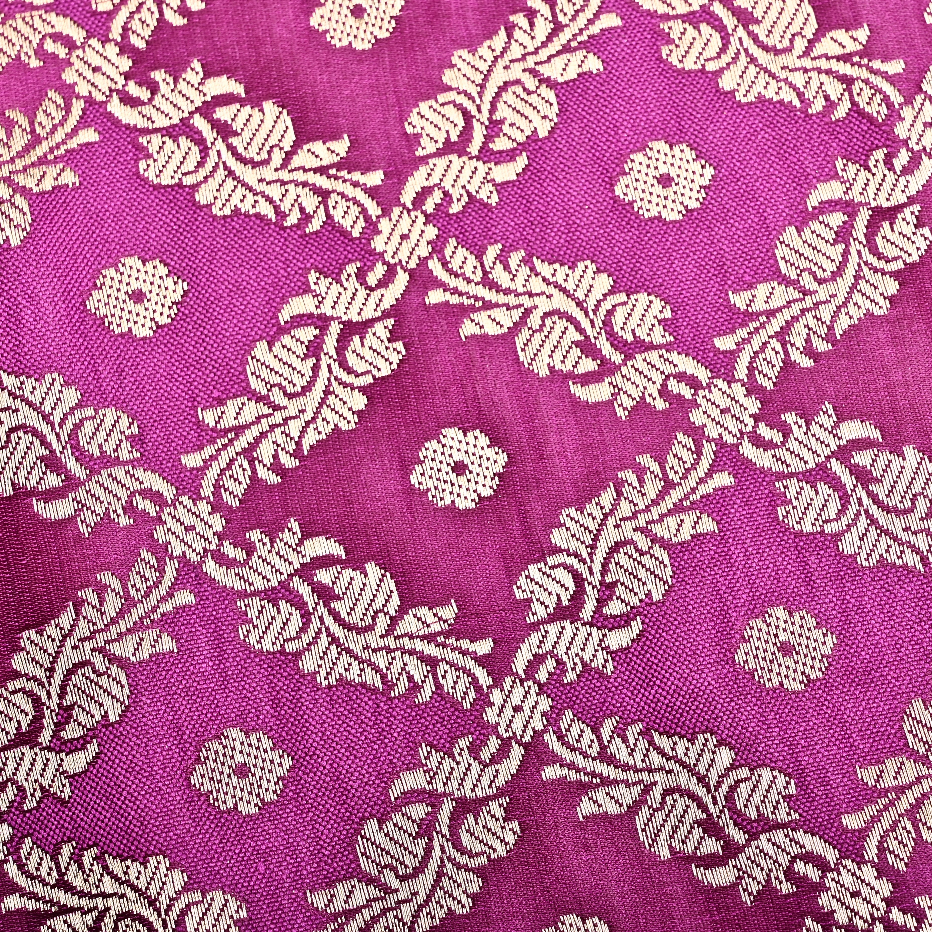 Pink Shades Jamawar Satin Fabric
