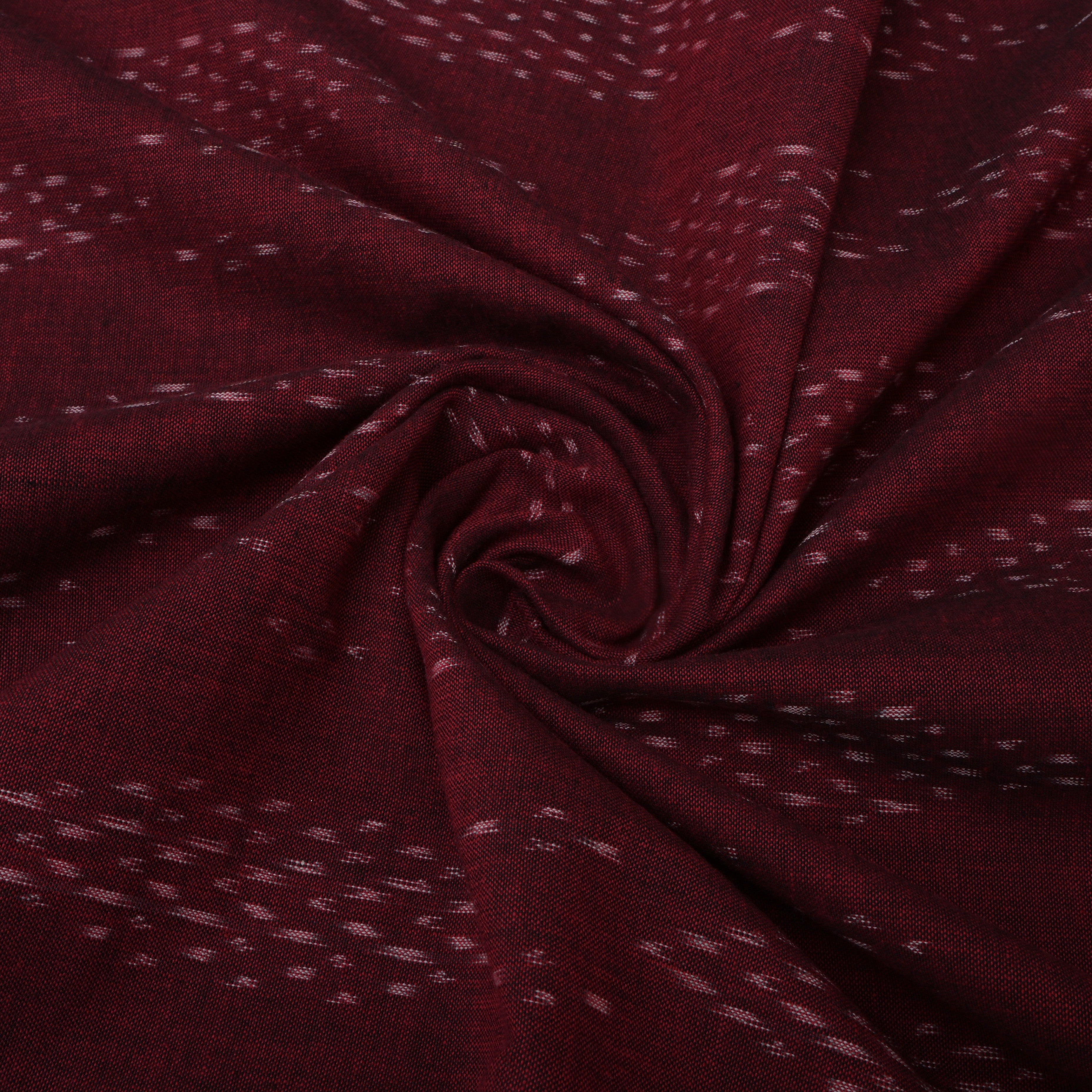Maroon Ikat Cotton Fabric