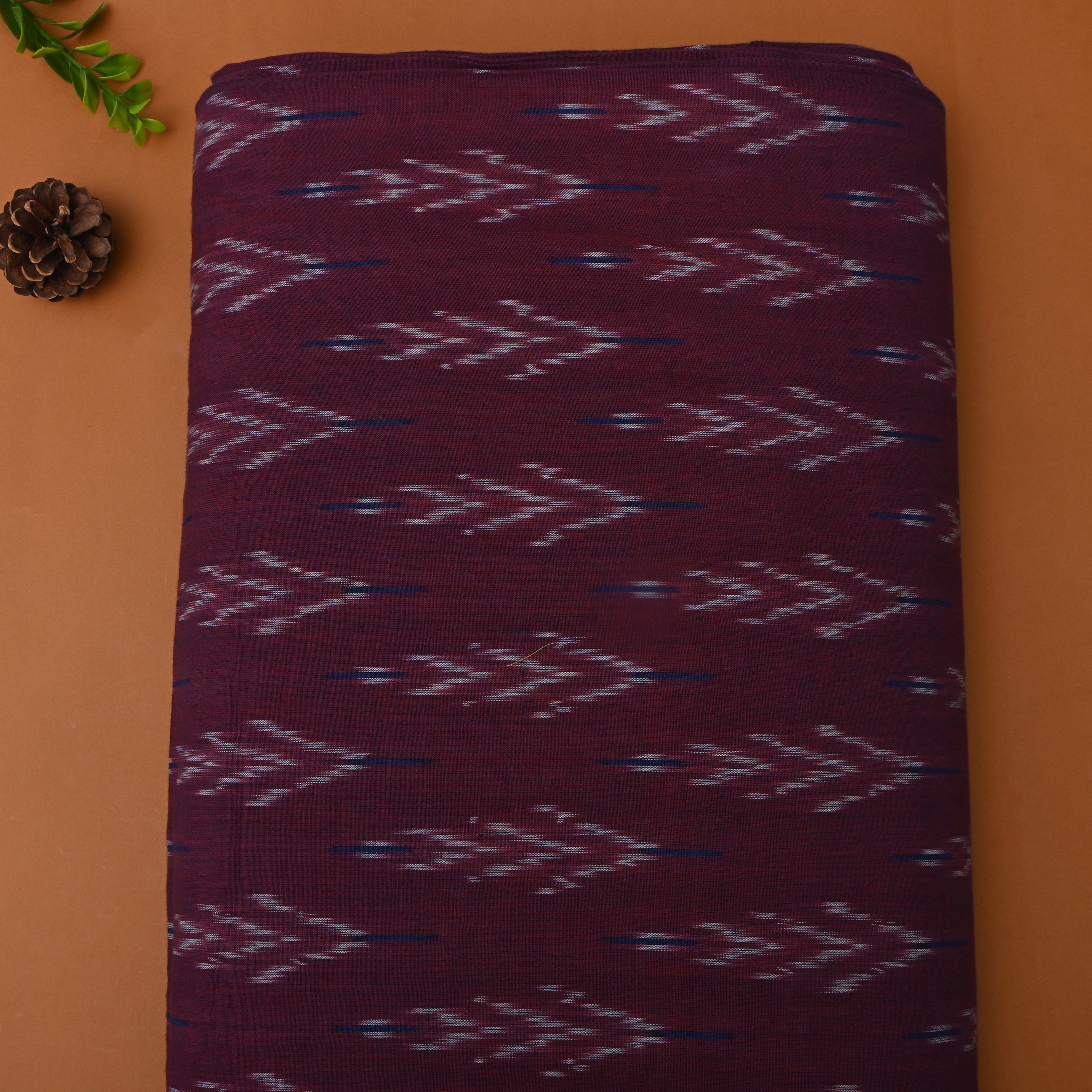Grape Purple Ikat Cotton Fabric