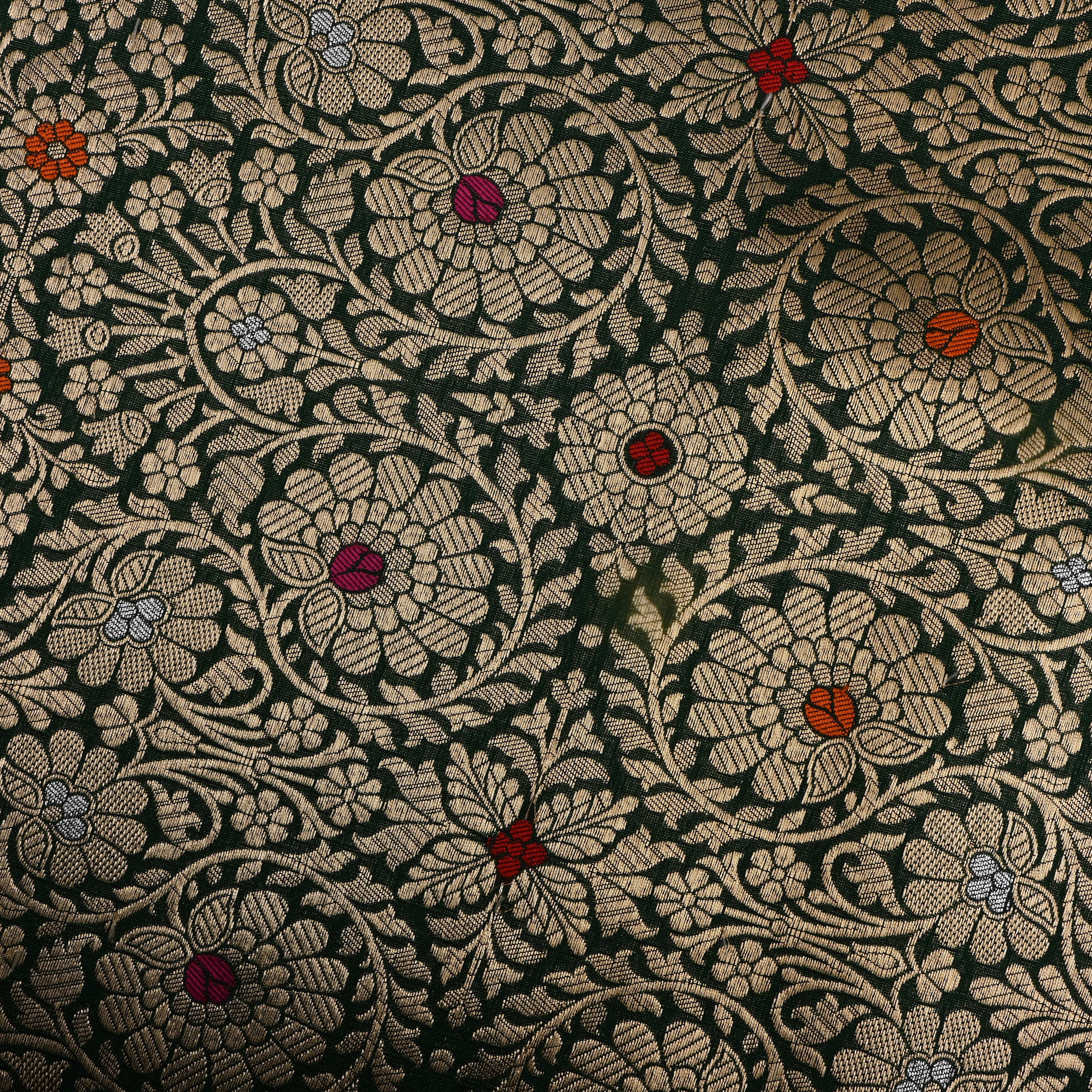 Sea Green Banaras Fabric With Intricate Zari Design