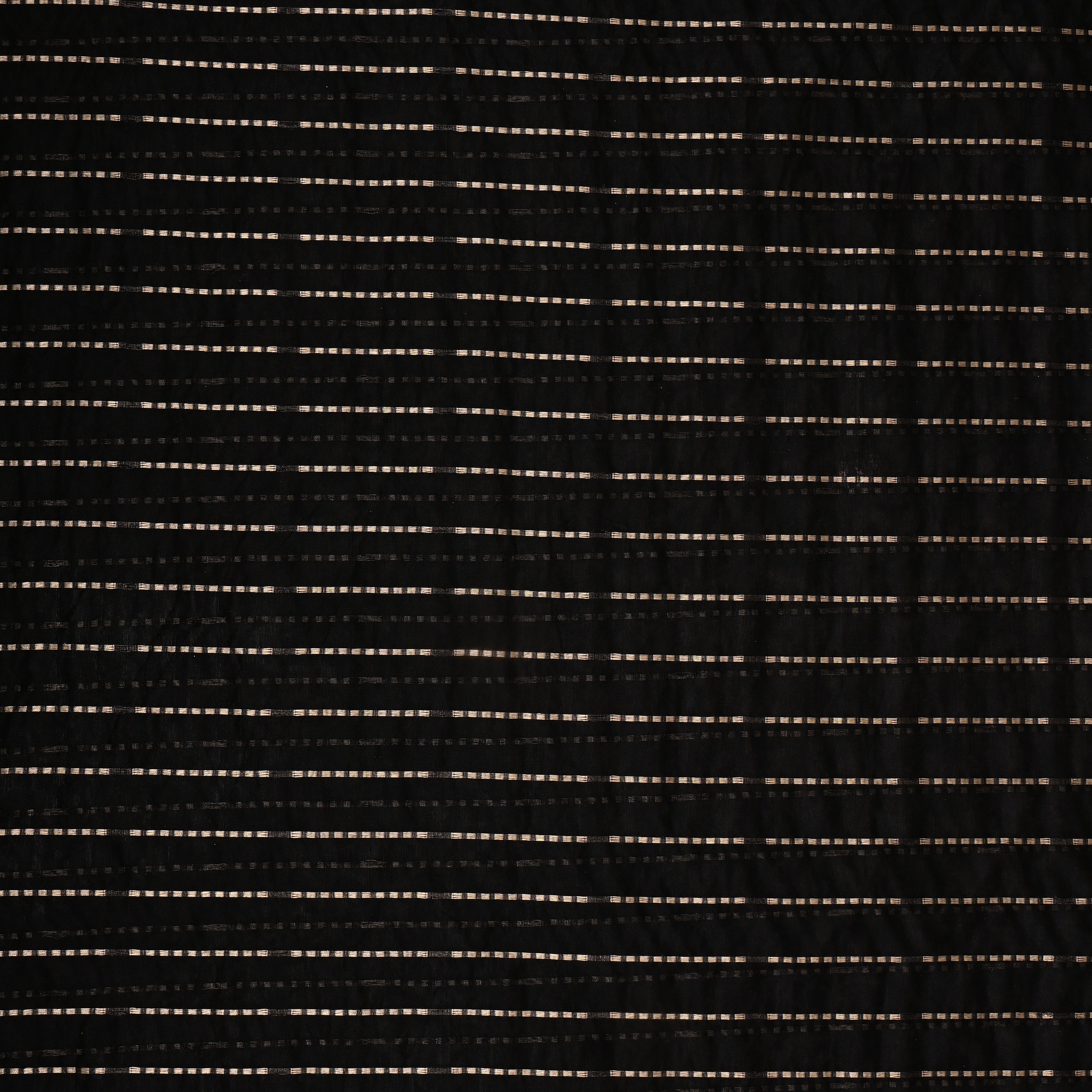Black Organza Fabric With Strips