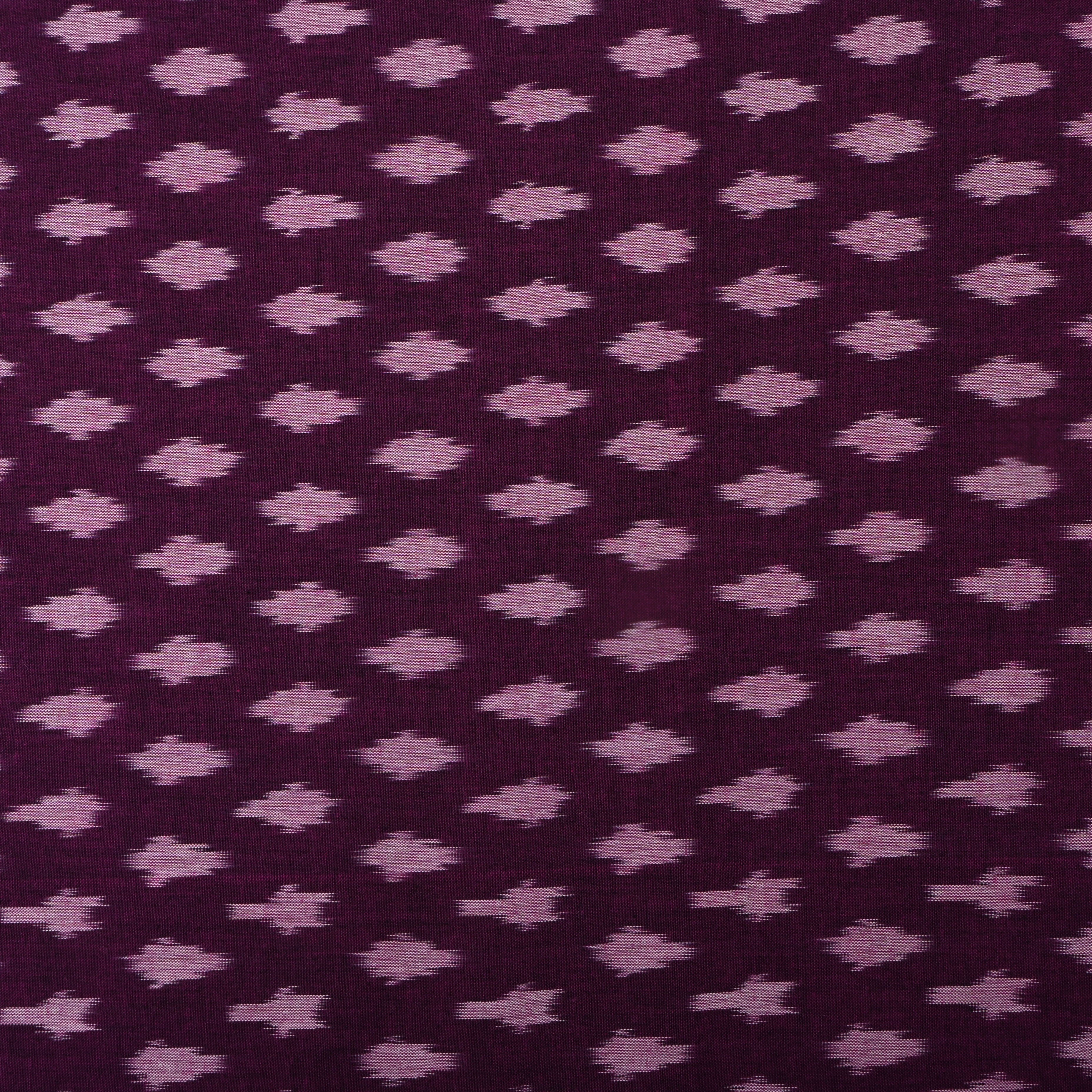 Dark Purple Ikat Cotton Fabric