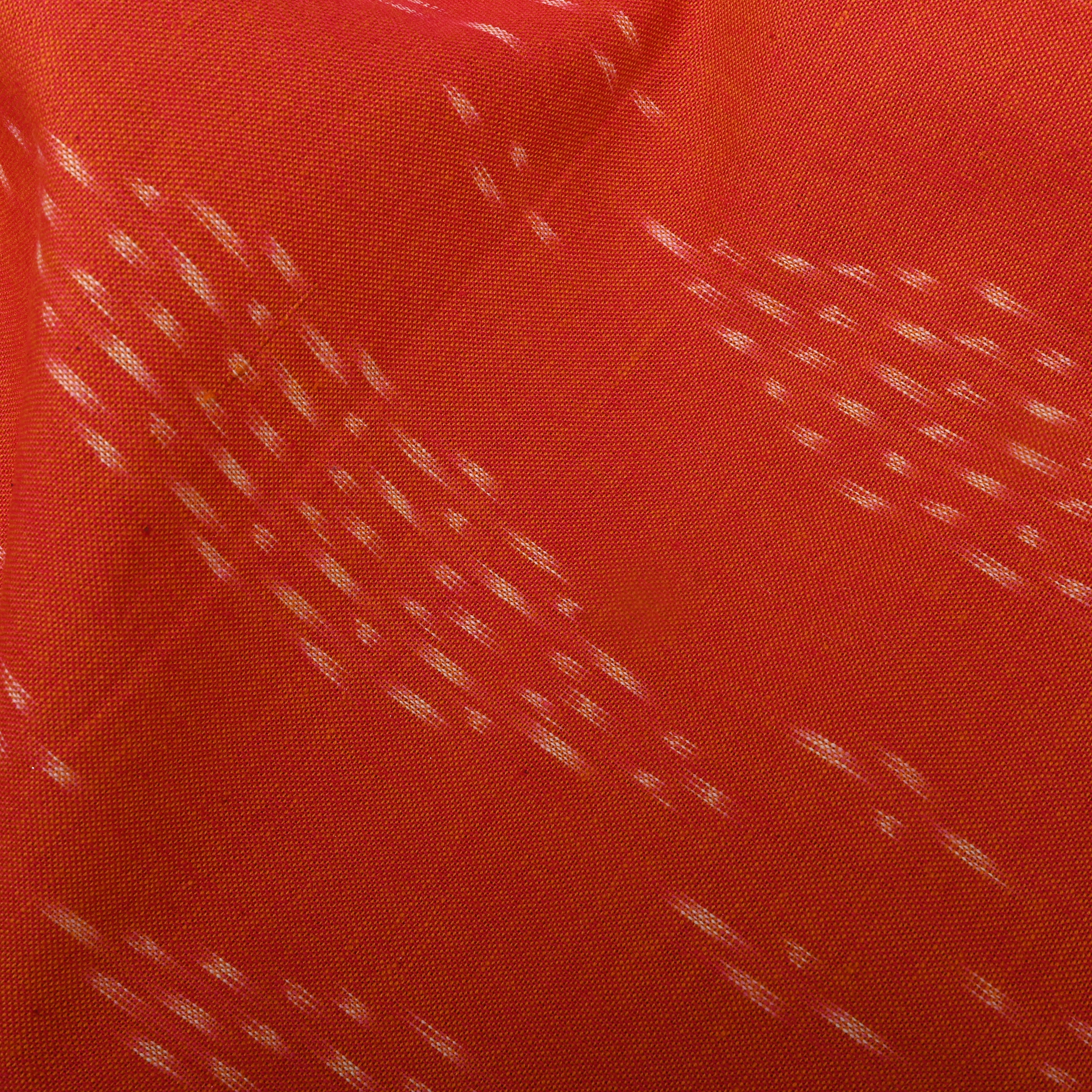 Orange Ikat Cotton Fabric